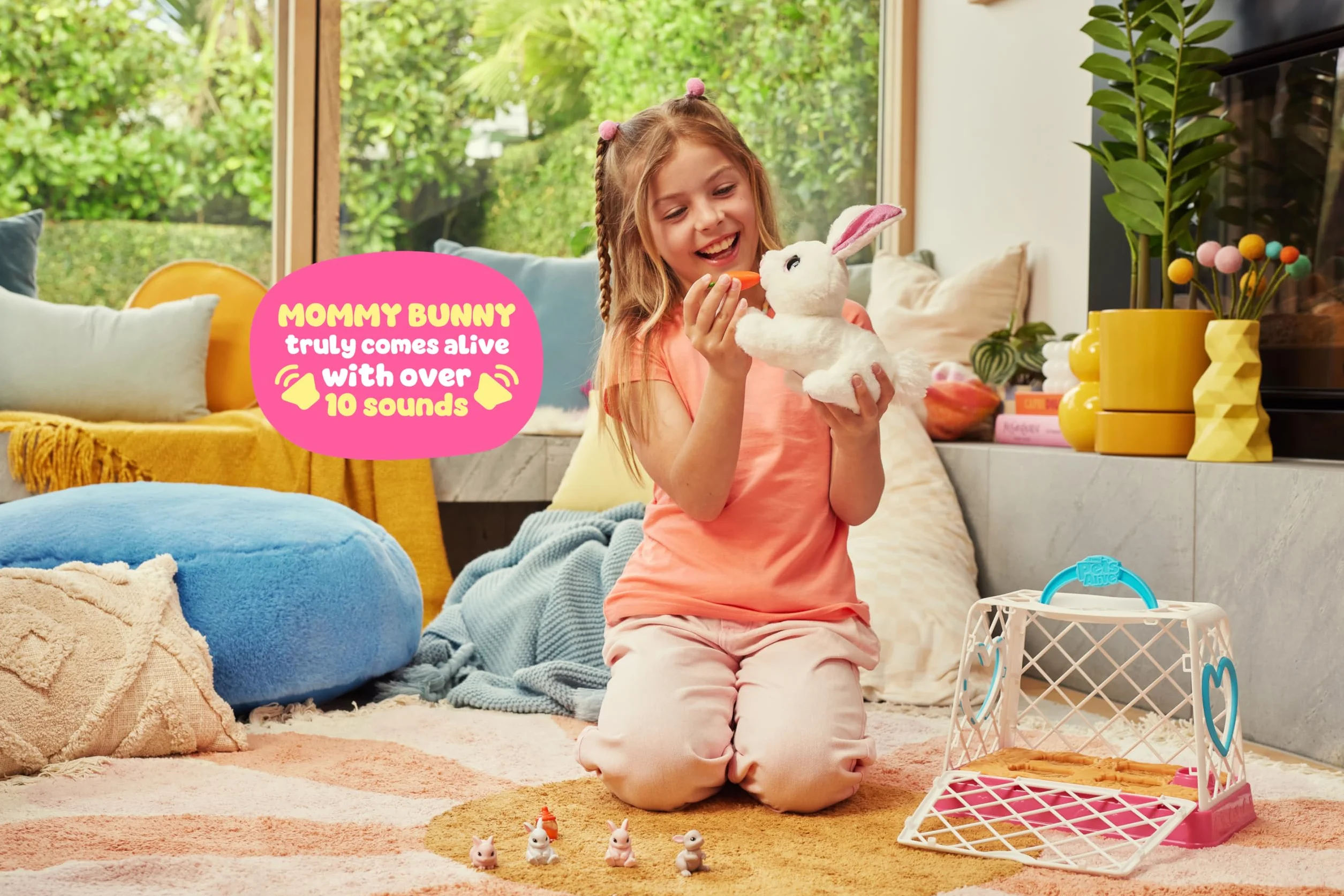 ZURU Pets Alive Mommy Bunny & Baby Surprise elektroniczny robotyczny pluszowy zabawka