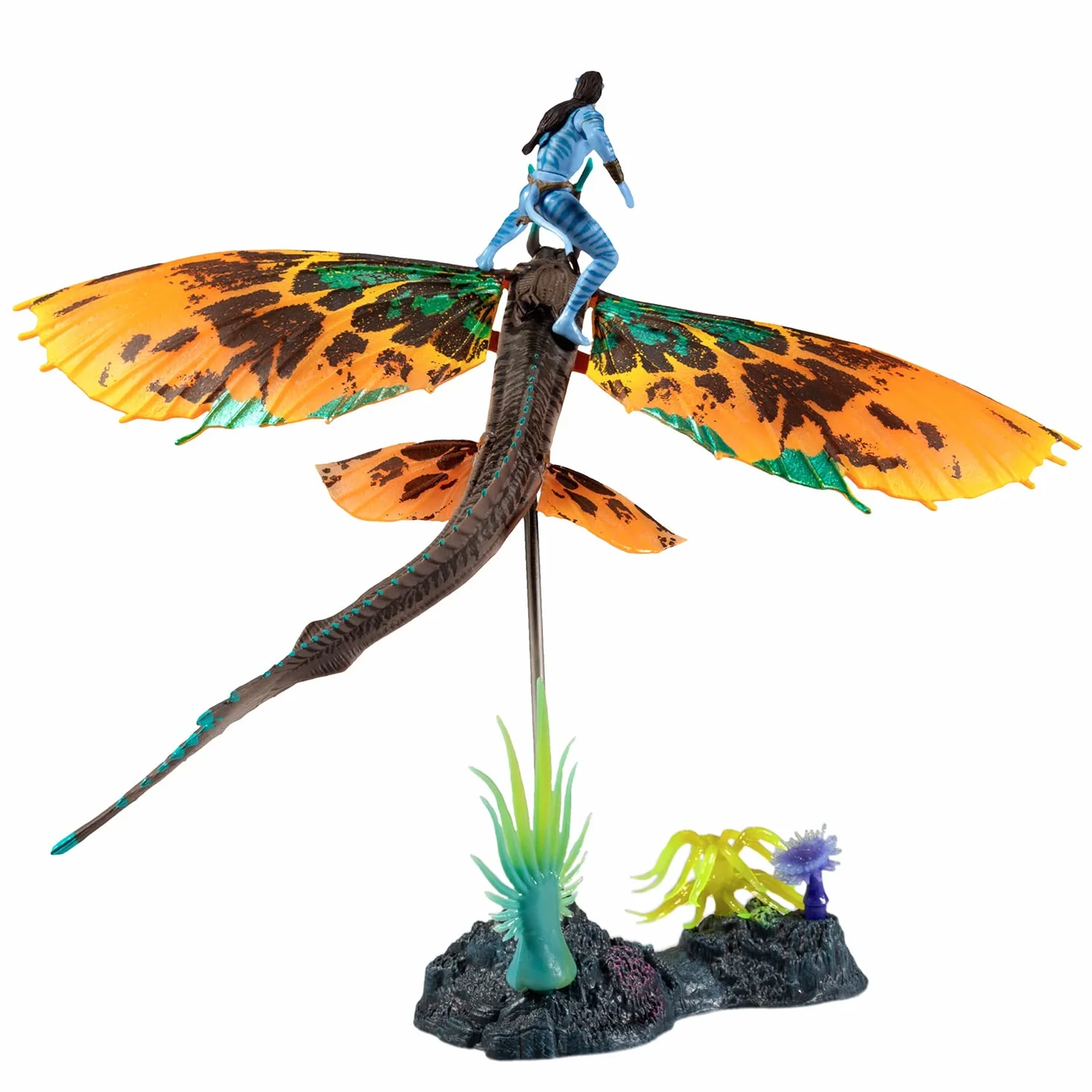 McFarlane Zabawki, awatar Disneya, World of Pandora Skimwing i Jake Sully Avatar, zestaw figurek kolekcjonerskich zabawek Disneya - wiek 8+