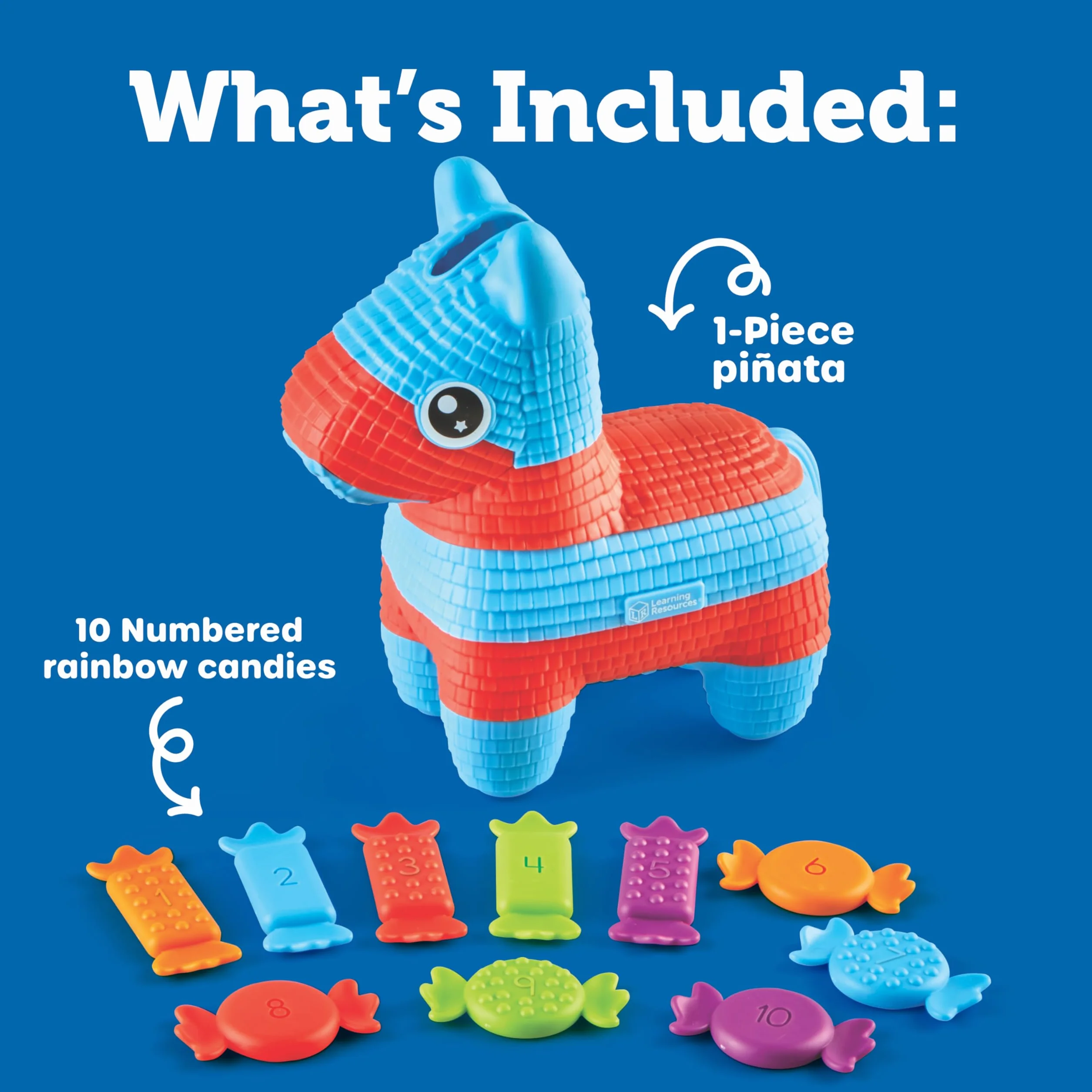 Learning Resources Pia the Wypelnij & Rozlanie Pinata Edukacyjne Zabawki 11-Kawalek Zestaw do Zabawy