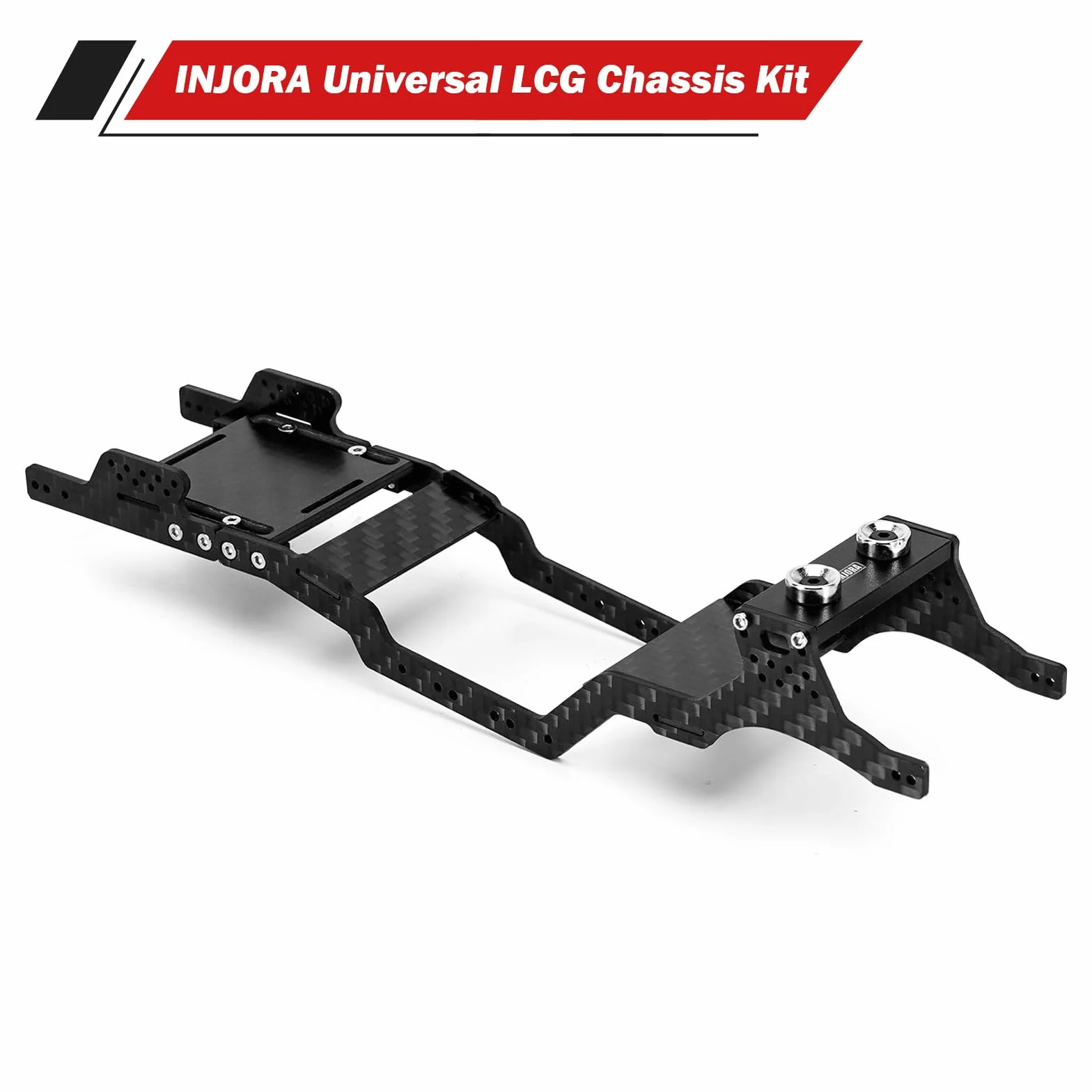INJORA Uniwersalny zestaw ramy podwozia z włókna węglowego LCG 35 g do aktualizacji 1/24 Axial SCX24