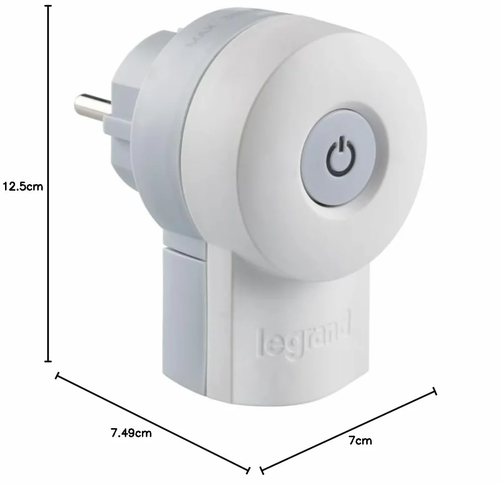 Legrand 050409 Włącznik, Biały, ‎7 x 7,5 x 12,5 cm; 78 g