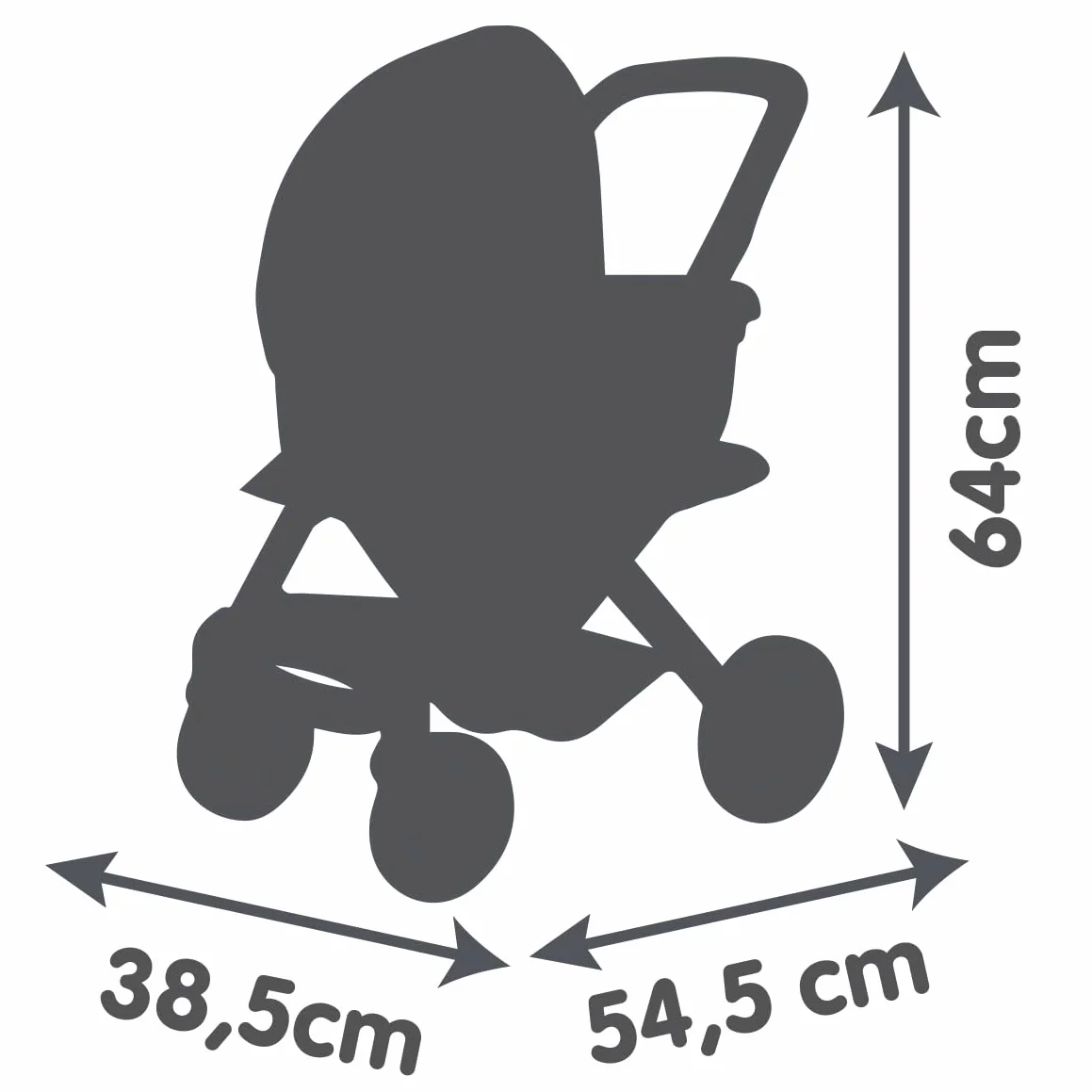Smoby - Maxi-Cosi - Beżowy wózek spacerowy i głęboki - Dla lalek do 42 cm - 3 w 1 - Imitacja zabawki - Ciche i wielokierunkowe koła - Duży kosz do przechowywania - Od 3 lat - Wyprodukowano w Hiszpanii