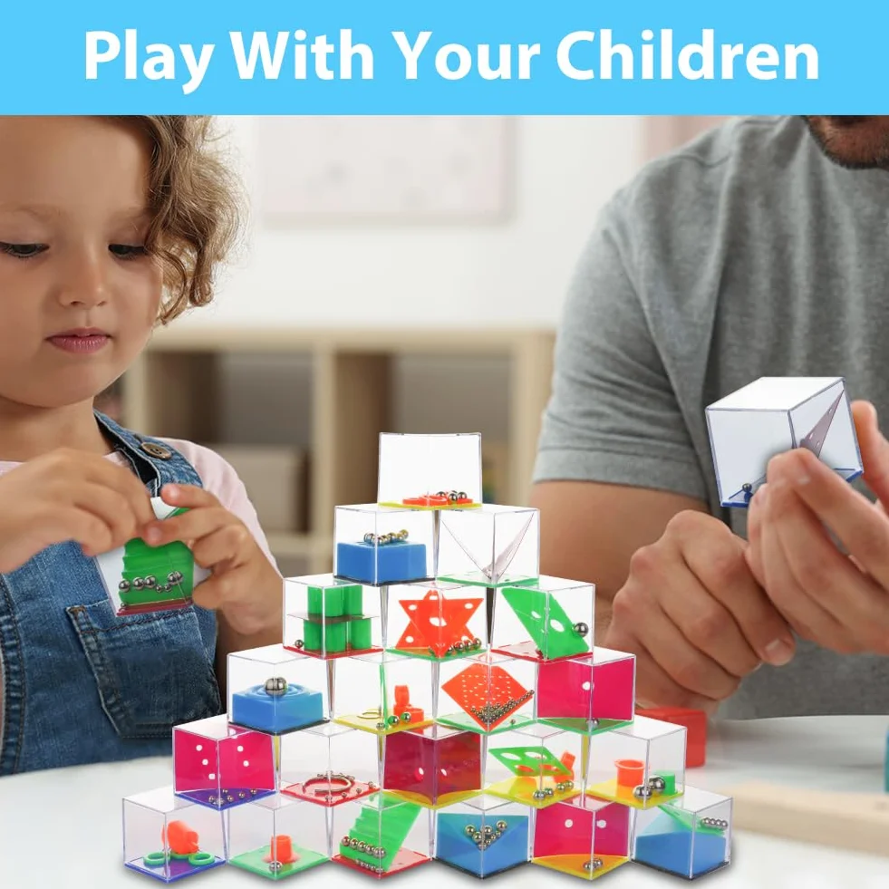OSDUE 24 Sztuki Mini Puzzle Gry - Różne Poziomy Gier Jigsaw i Zręcznościowych