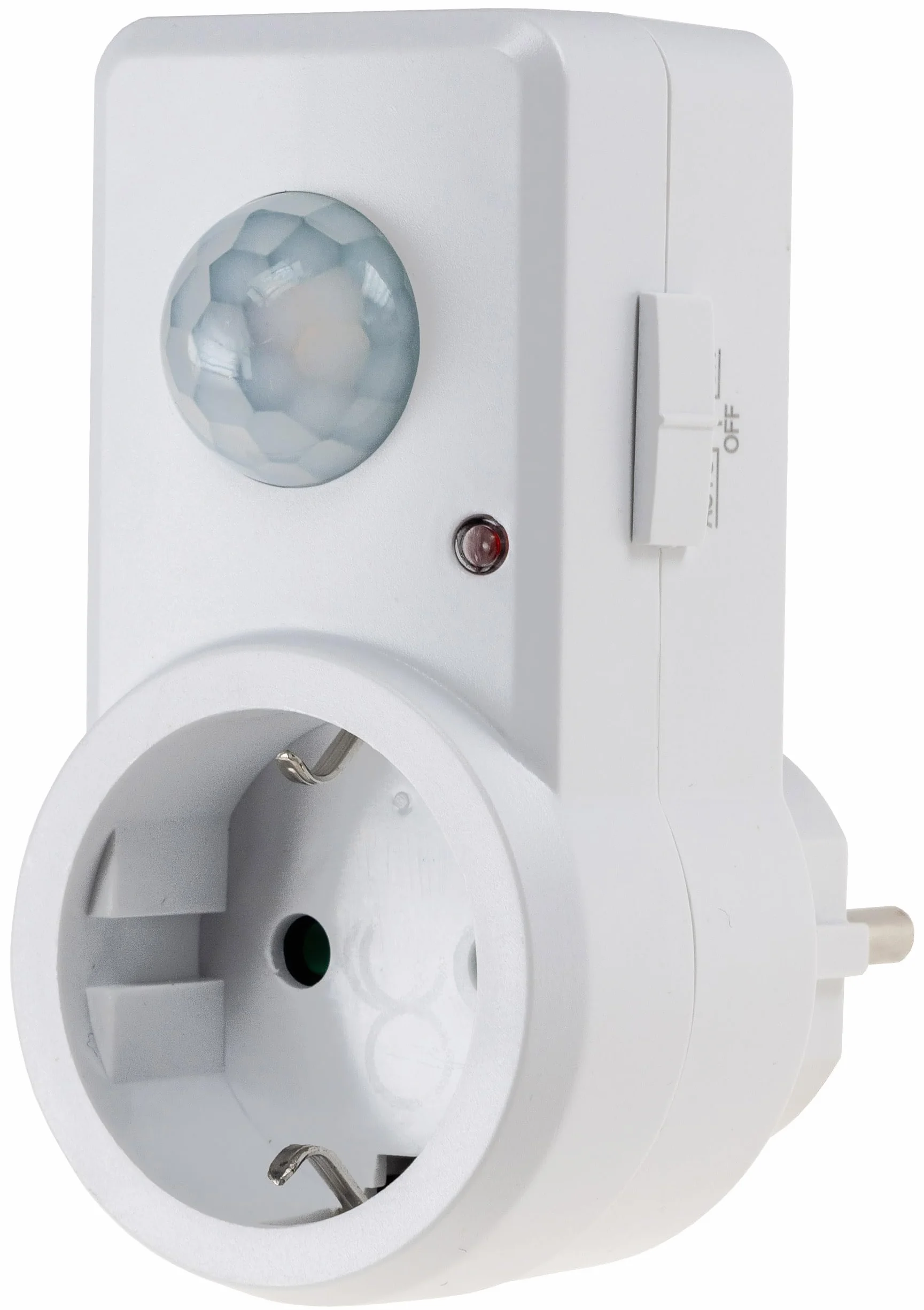 ChiliTec 21055_SML Wtyczka z Czujnikiem Ruchu 120, 1200 W, 230 V, Biały