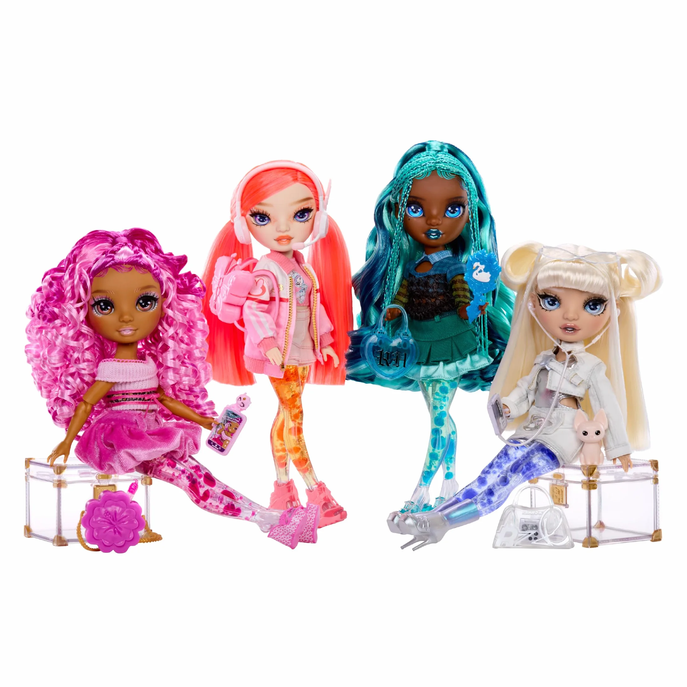 Rainbow High Sparkle & Shine Doll - Misty - 28 Cm Modna Lalka z Niebieskimi Włosami i Magicznymi Bąbelkami w Nogach. Koloruj, Stylizuj,Baw się i Kolekcjonuj, Dla Dzieci w Wieku od 4 do 12+ Lat