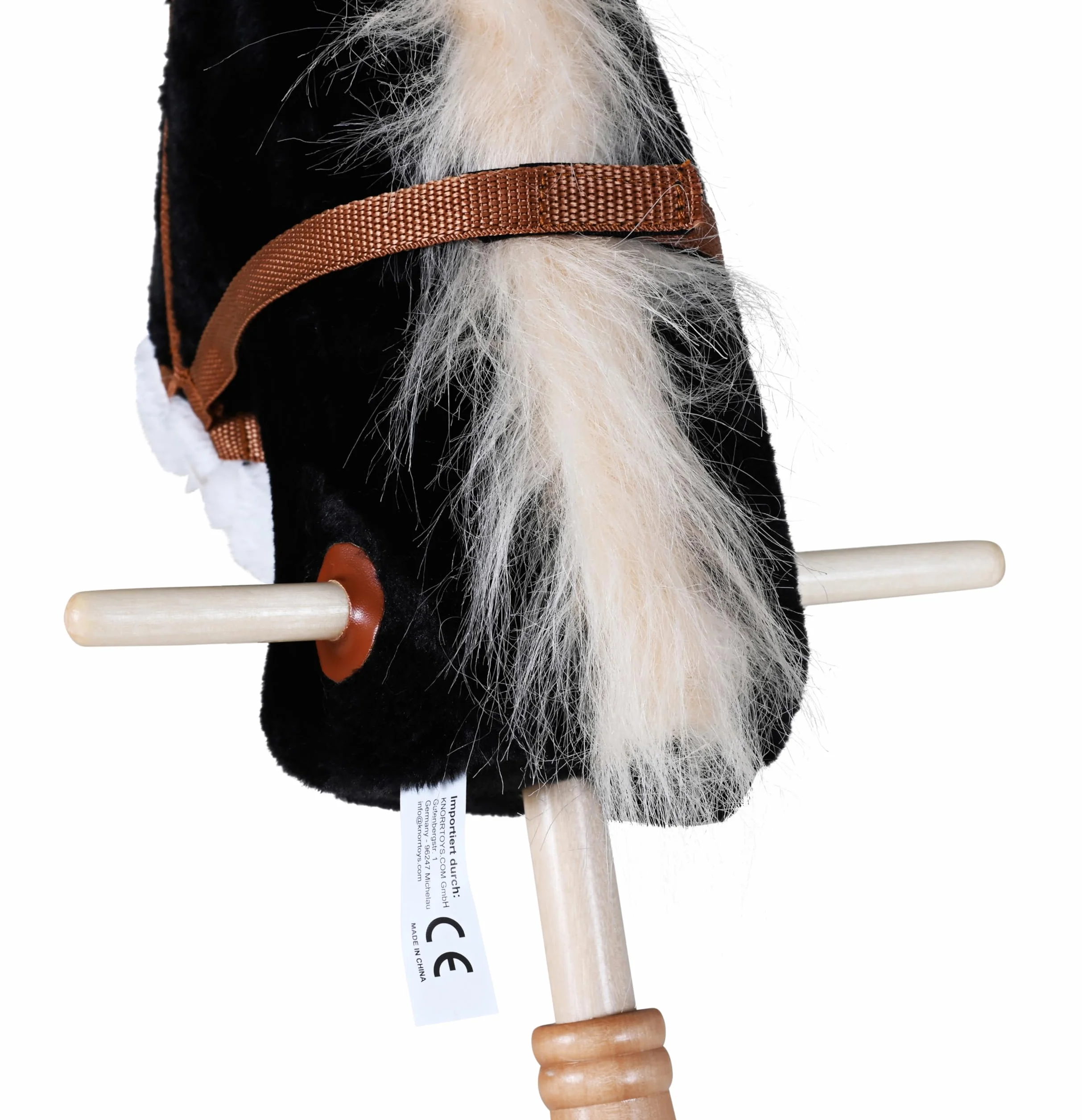 Knorrtoys 40102 - koń na kiju "Blacky", czarny
