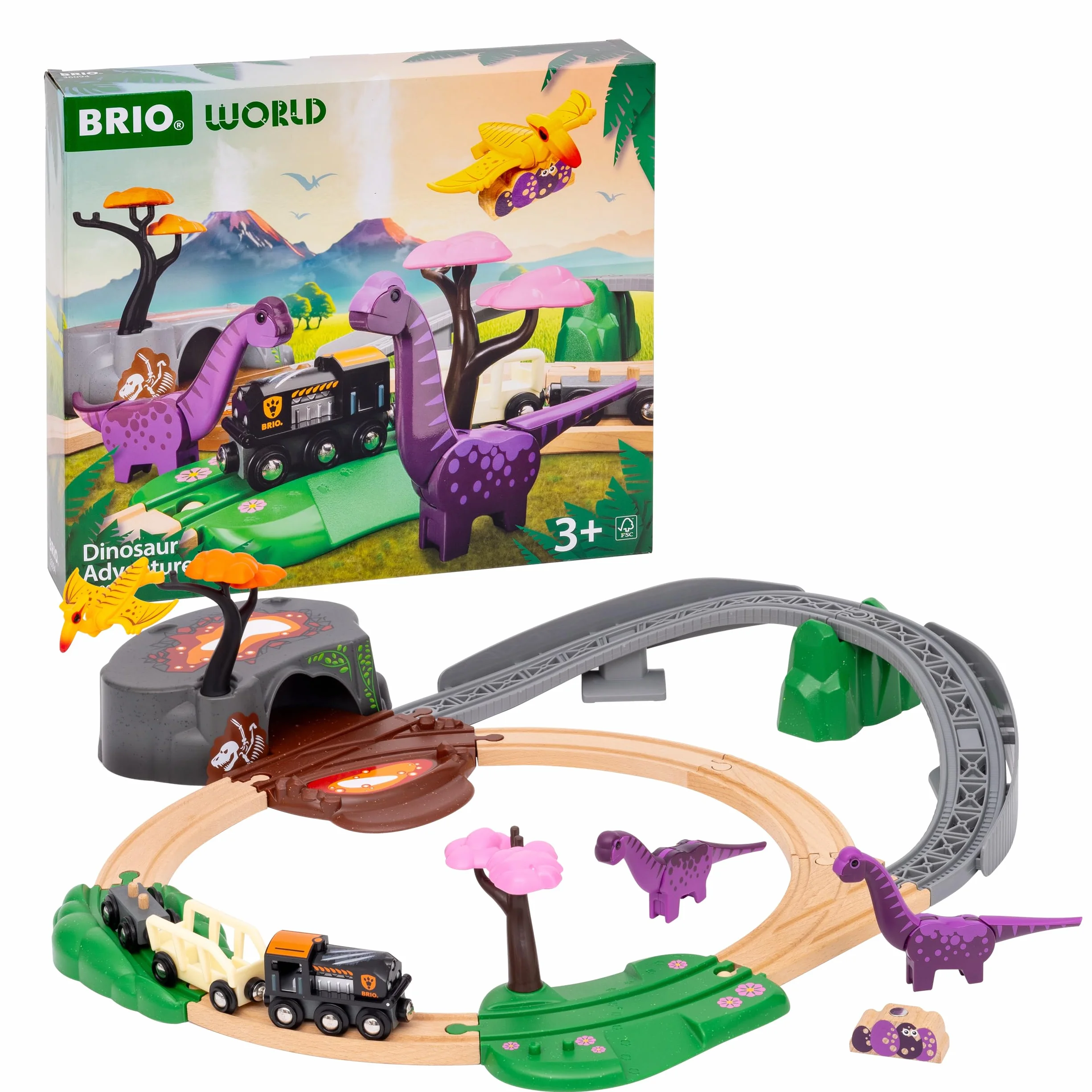 BRIO World Dinosaurier Abenteuer-Set