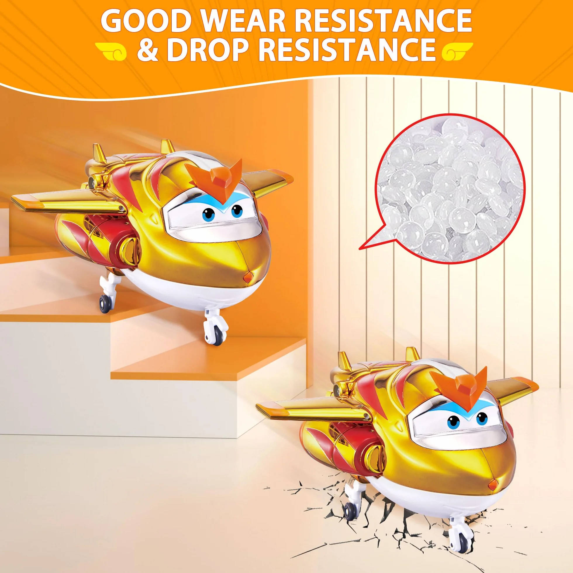 Super Wings EU770441 - Transforming Golden Boy & Pet, transformująca figurka zabawki, około 12 cm, ze zwierzęciem domowym około 4,3 cm, dla dzieci od 3 lat