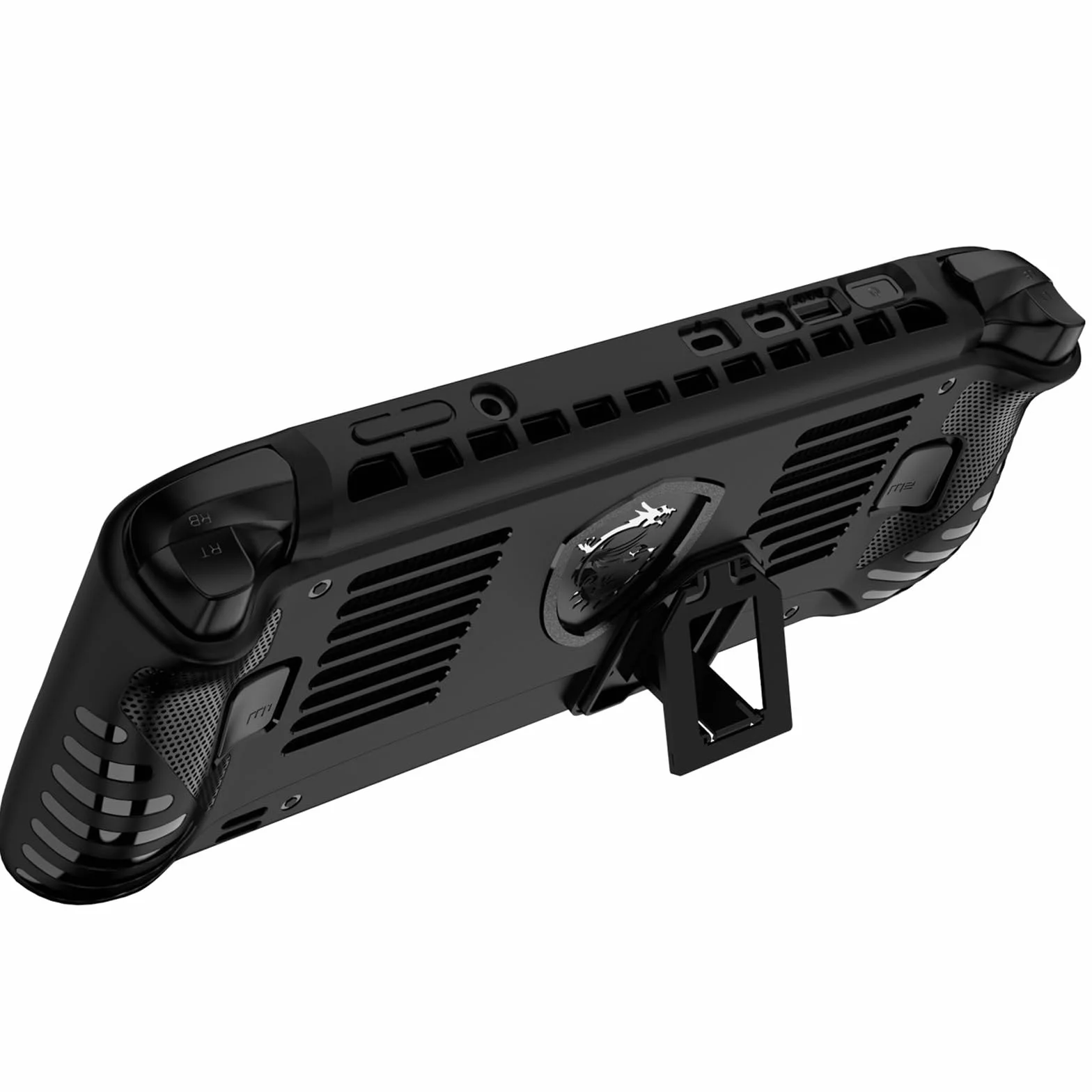 Etui Ochronne do MSI Claw 8 AI+ A2VM-015 Gaming Handheld 2025,TPU Miękki Torba Pokrowiec Etui Powłoki Akcesoria z Grip i Podpórką do MSI Claw 8 AI+ Konsola do Gier,Czarny