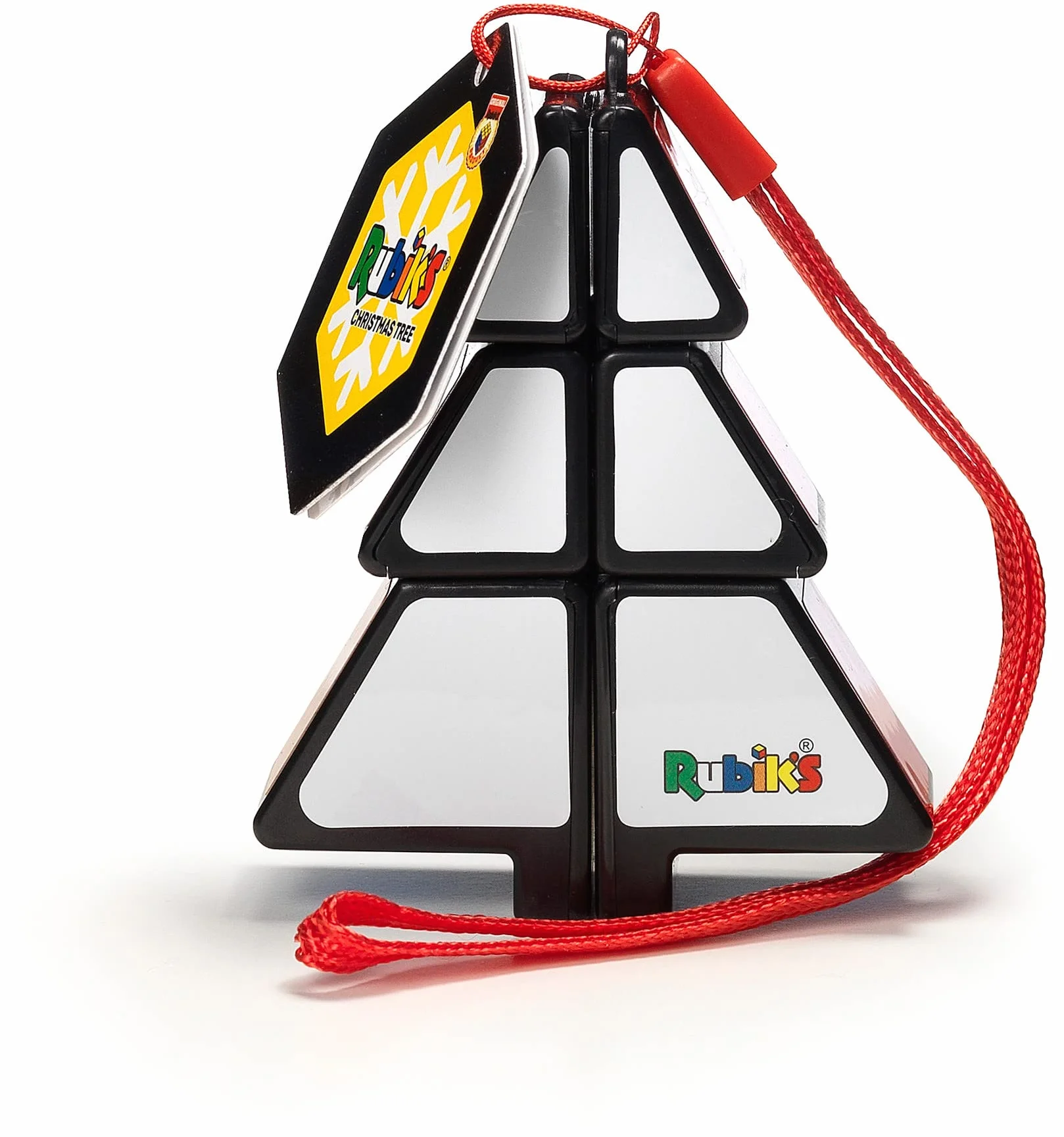 RUBIK'S Cube Jodła Bożego Narodzenia - Gra puzzle dla dorosłych i dzieci Rubik's - Mini puzzle Breloczek Jodła Format 1x2x3 Motyw bożonarodzeniowy - Dekoracja choinkowa - Rozwiązywanie problemu -