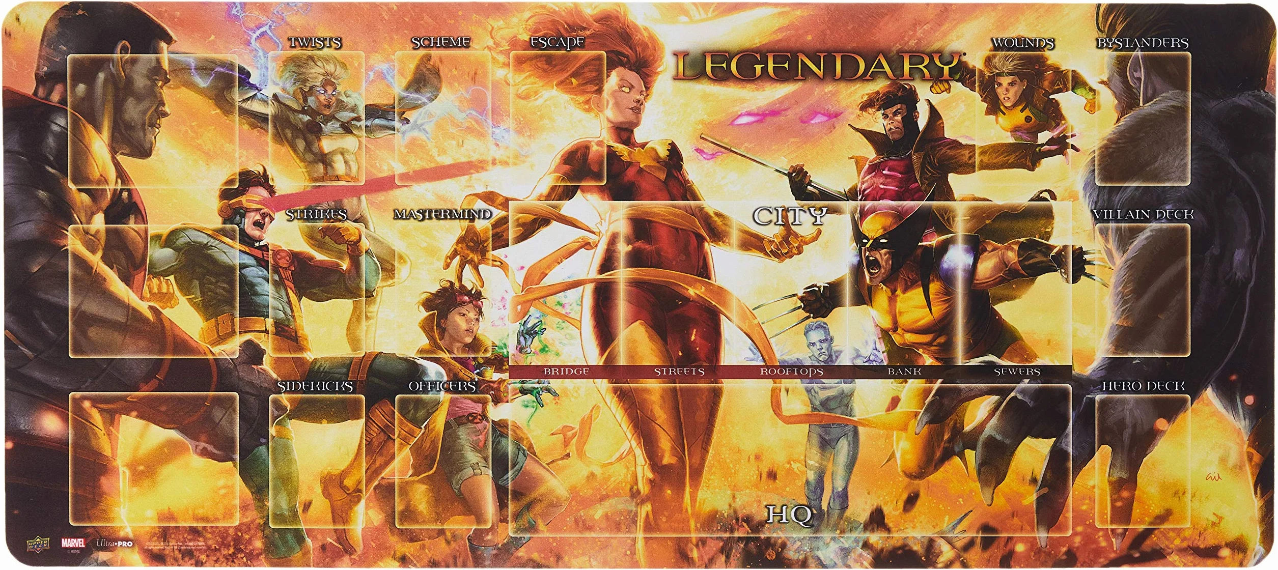 Upper Deck Legendary Playmat: Dark Phoenix vs The X-Men, Multi