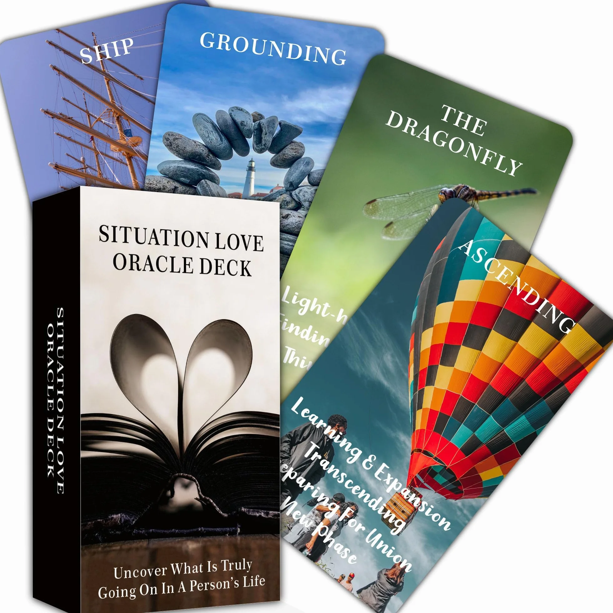 QCFQCF Love Oracle Cards Decks, Situations Love Oracle Deck, karty Oracle dla początkujących, wyjaśnienie miłości, przyjaciół, związane z karierą