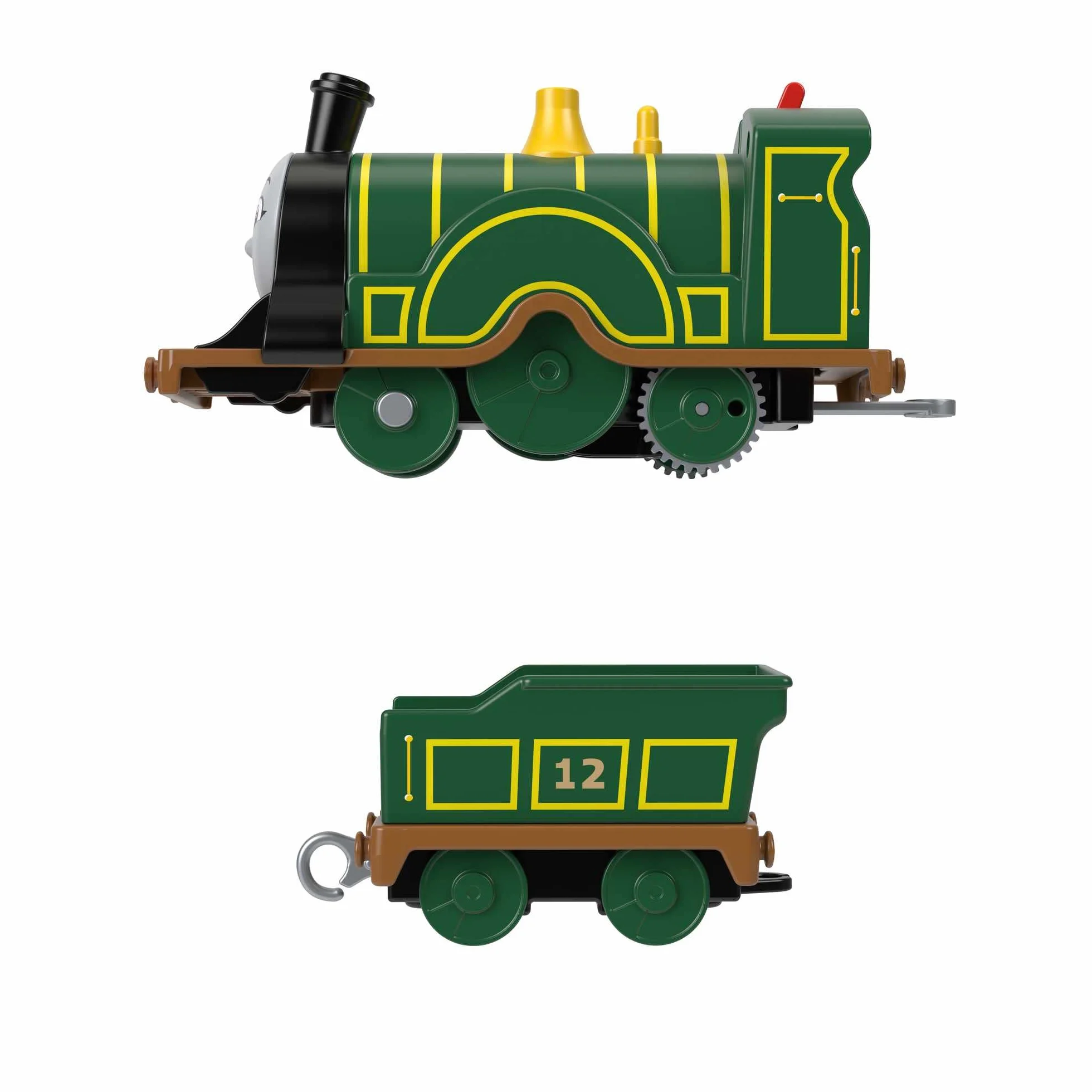 Thomas & Friends Lokomotywa Emilka z napędem na baterie i wagonem, dla przedszkolaków od 3 roku życia, HHN41