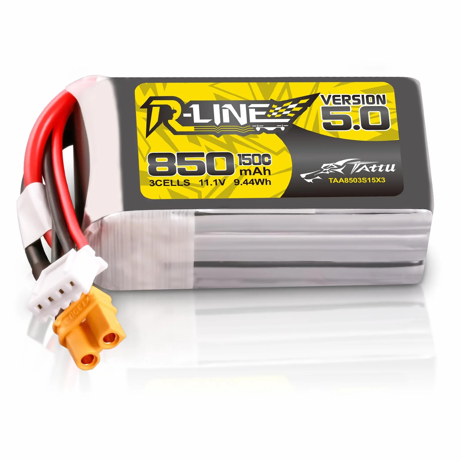 TATTU 3S Lipo akumulator 850 mAh 11,1 V 150C 3S1P bateria z wtyczką XT30 do dronów FPV o średnicy od 3 do 5 cali