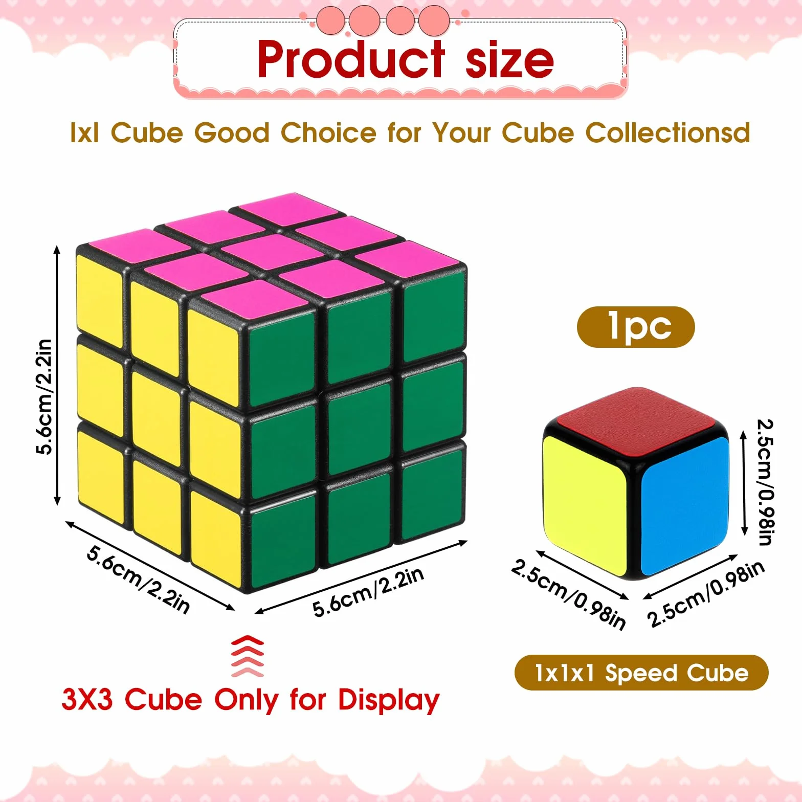 Qianyu Quick Restore 1x1 Speed Cube, bez naklejek, szybkie płynne obracanie, lekka magiczna kostka