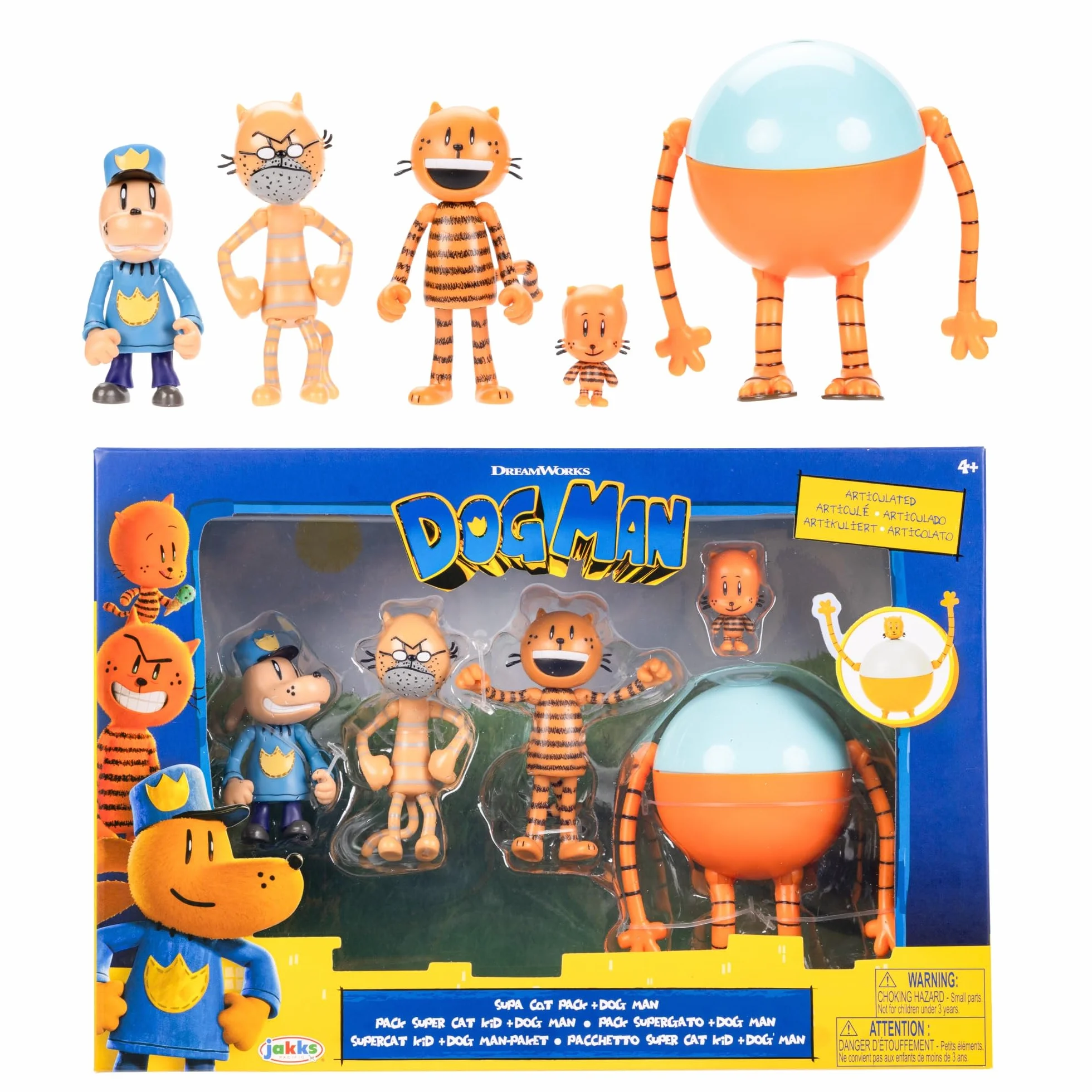Dog Man Figurki 6,3 cm (2,5") 5-pak wielopak od Jakks Pacific's Wave #2