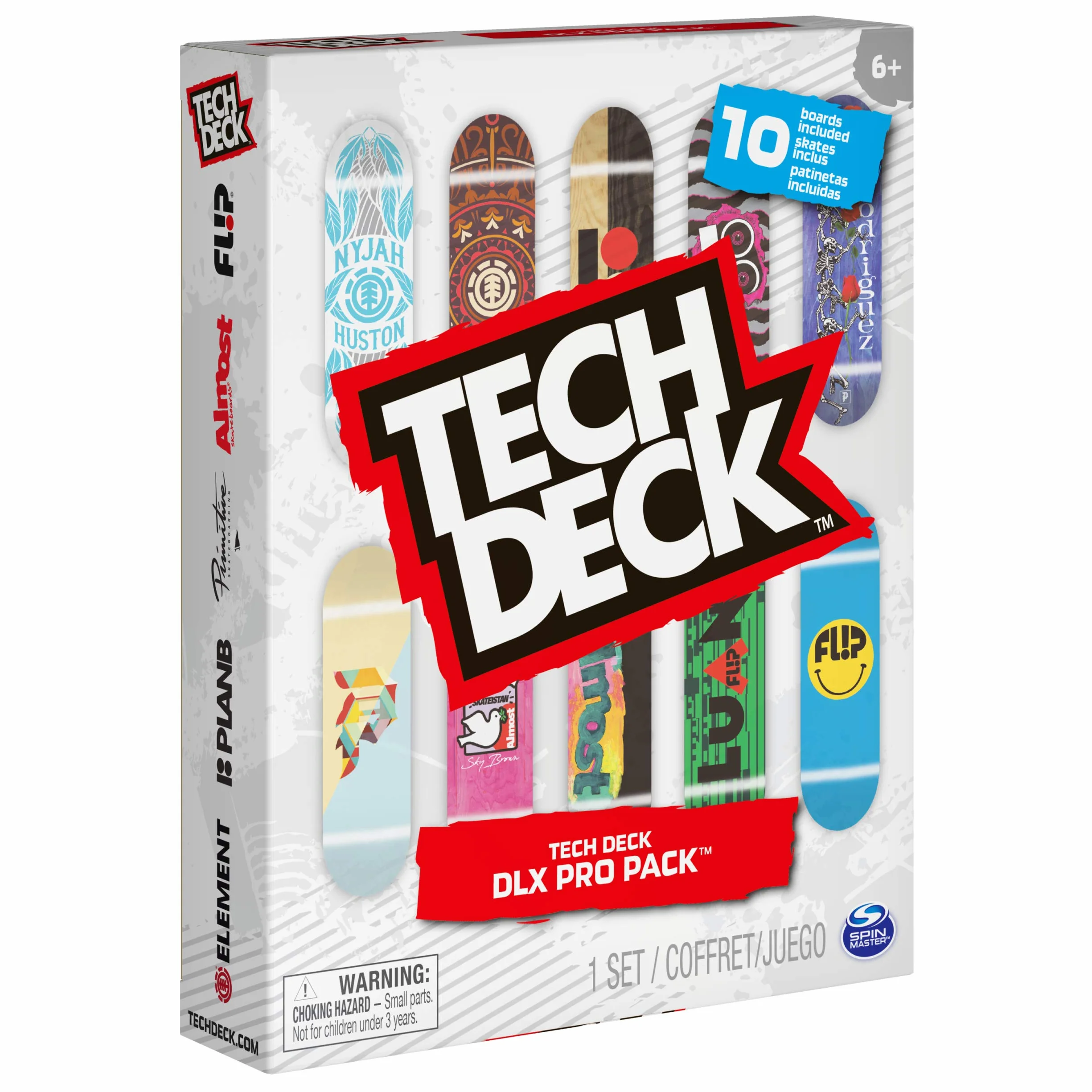 Tech Deck DLX Pro 10-pak fingerboardów kolekcjonerskich dla miłośników skate'ów