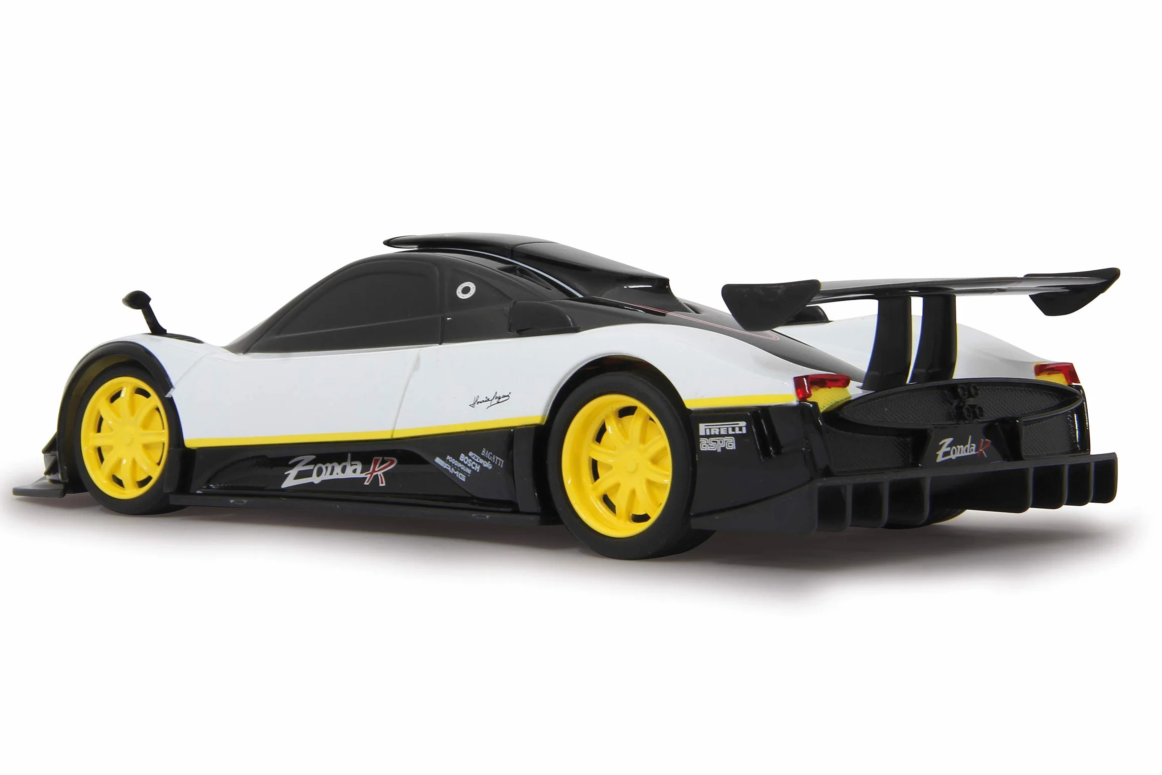 Jamara 405143 – Pagani Zonda R 1:24 biały 40 MHz – samochód RC, oficjalnie licencjonowany, do 1 godz. czasu jazdy, ok. 7 kph, odpowiada oryginalnemu wnętrzu, wysoka jakość wykończenia
