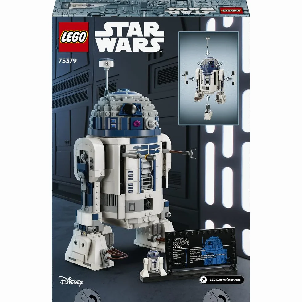 LEGO Star Wars R2-D2, Figurka do Zbudowania dla 10-latka, Model Droida z Gwiezdnych Wojen dla Dzieci z Minifigurką Dartha Maleka, Dekoracja Pokoju Dziecięcego, Prezent dla Chłopca i Dziewczynki, 75379