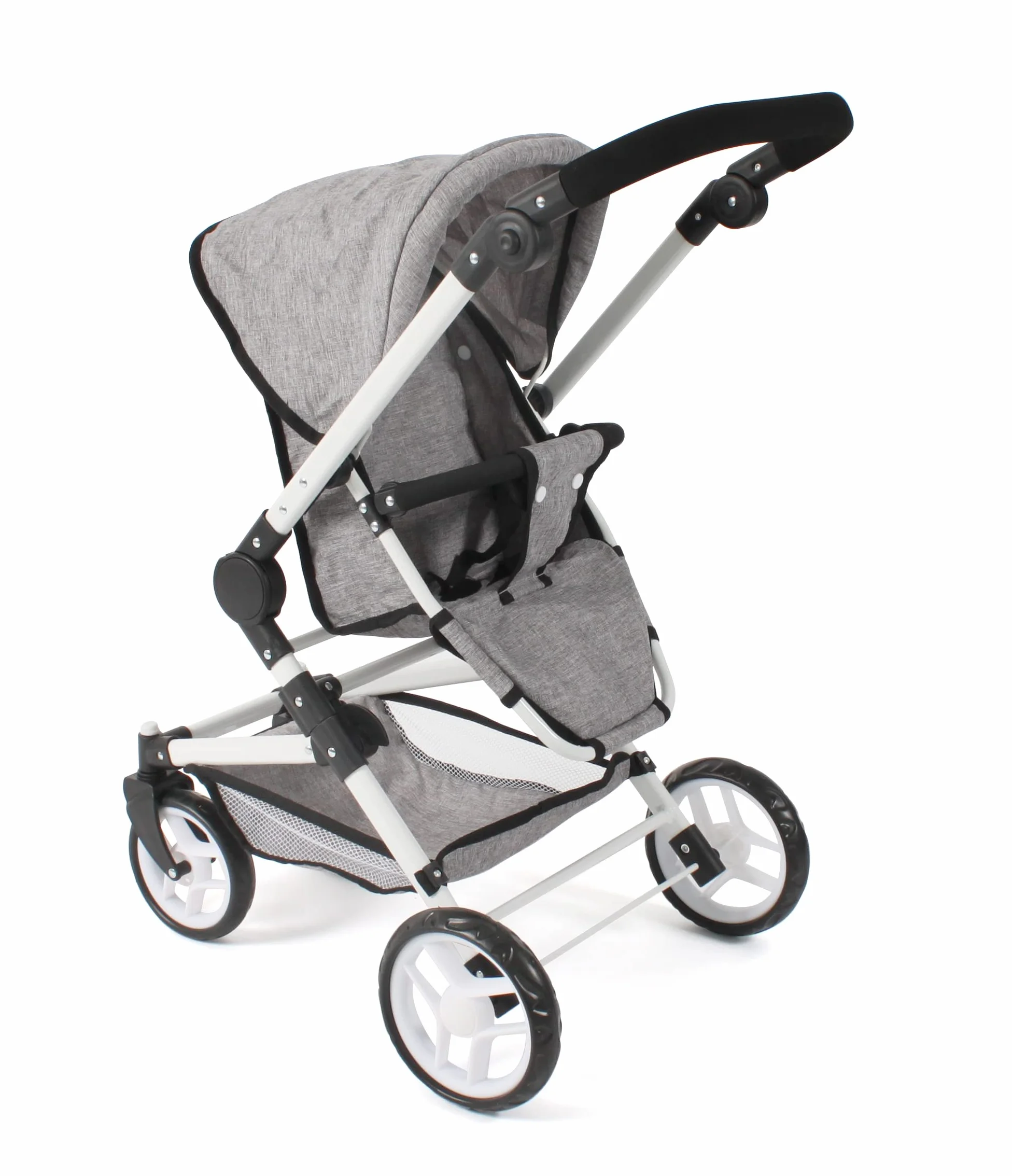 Bayer Chic 2000 645 19 wózek dla lalek kombi Fides 3 w 1, dżinsy szare, 61 x 44,5 x 85 cm