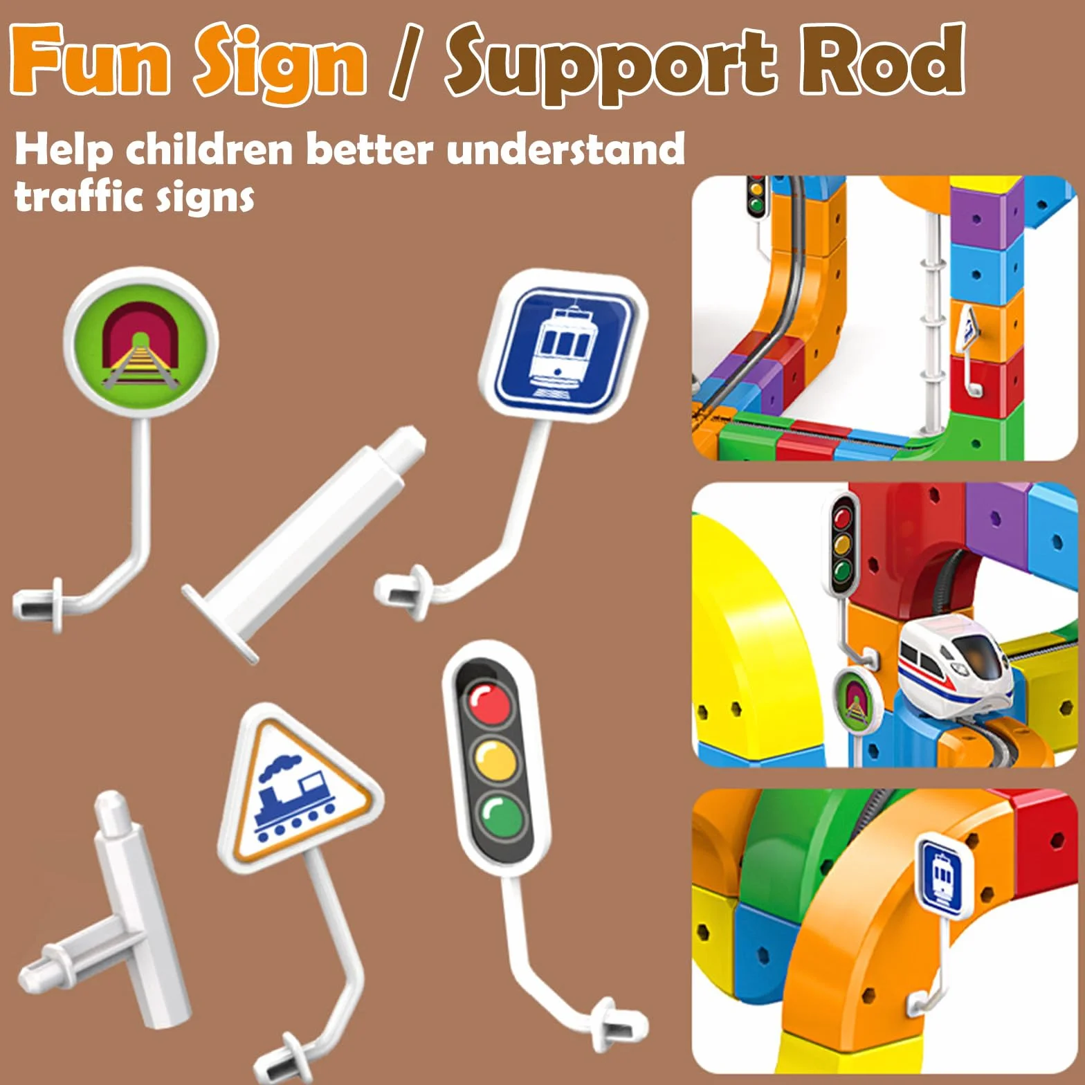 Clickrail Zestaw Elektrycznej Kolejki, Cubix 3D, Klickrail Cube Track Trasami 3D opartymi na grawitacji, Klocki Magiczne i Zasilany Pociąg, Elektryczna Kolejka dla Dzieci, Idealny Prezent (123 Sztuk)