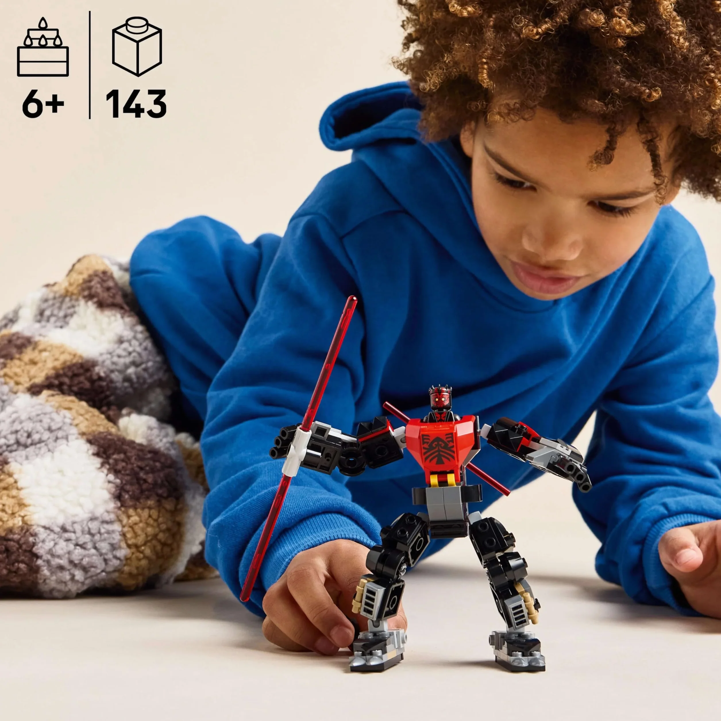 LEGO Star Wars Mech Dartha Maula, zestaw dla 6-latka, Gwiezdne Wojny: Wojny klonów do kolekcji, zabawka konstrukcyjna dla dziecka, pomysł na prezent dla chłopców i dziewczynek w wieku od 6 lat 75411