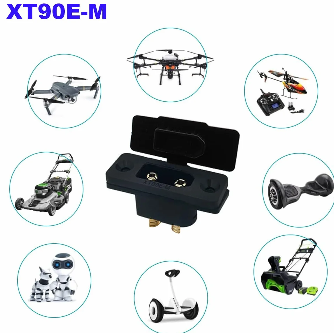 RUNCCI-YUN 10 par XT90E-M XT90h XT90H złącze męskie typu Bullet Connector wtyk kablowy z gumową nasadką, śruby zabezpieczone przed wodą do akumulatora Lipo XT90