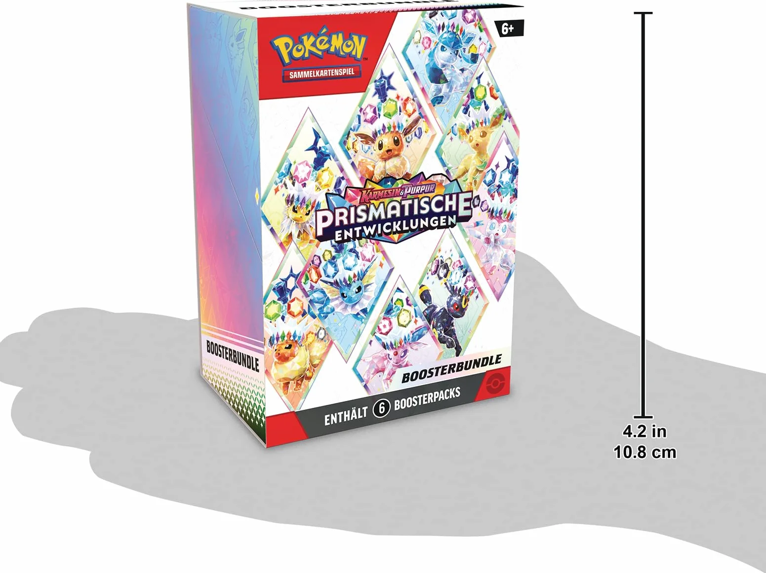 Pokémon - Gra karciana kolekcjonerska: Boosterbundle Karmesin & Purpur – rozwój pryzmatyczny (6 Boosterpacks)