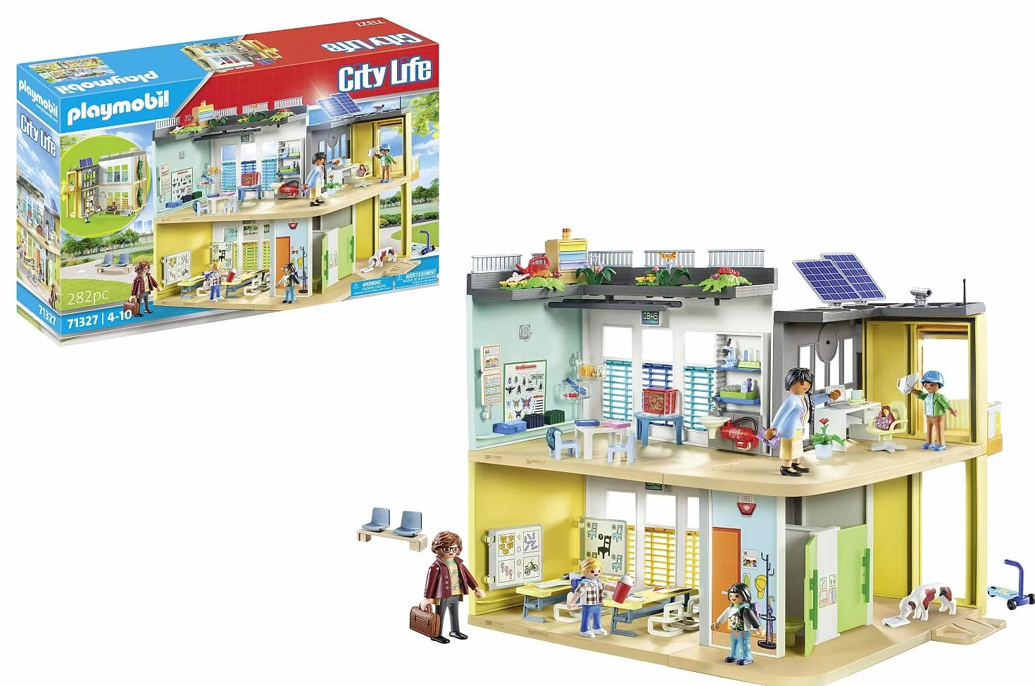 PLAYMOBIL City Life 71327 Duża Szkoła, od 4 Lat