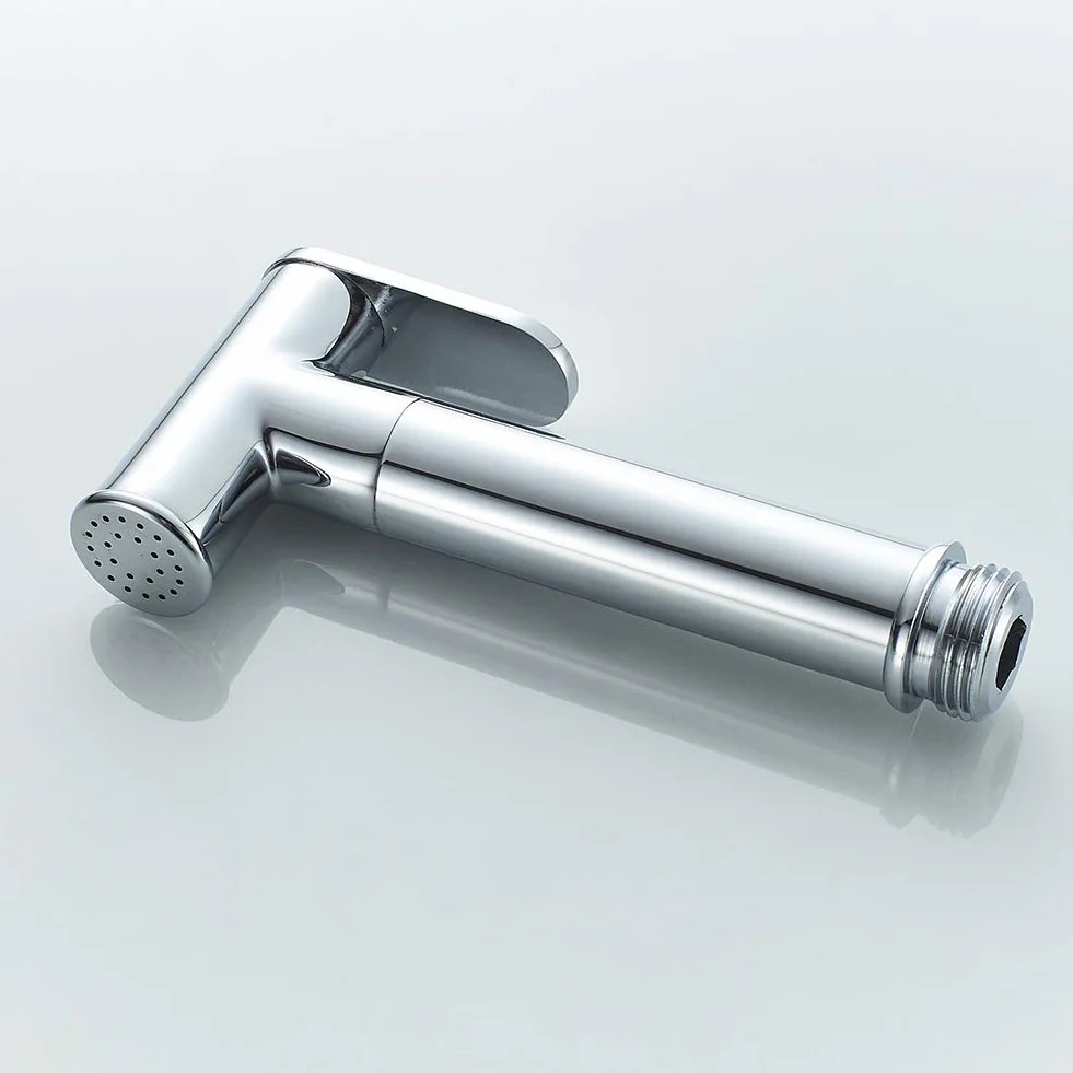 Ibergrif M20283 Bidet Opryskiwacz, Mosiądz Prysznic Artichoke dla WC, Chrome, Silver, Brak zaworu