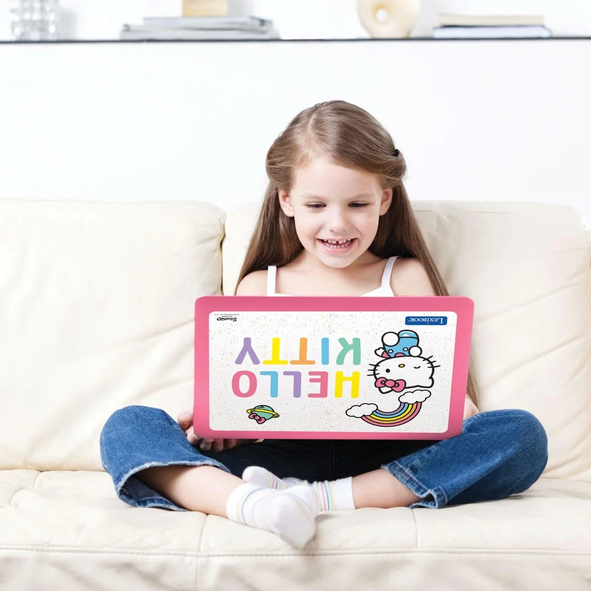 LEXIBOOK Hello Kitty dwujęzyczne przenośne urządzenie edukacyjne angielski/hiszpański 164 zajęcia JC598HKi2