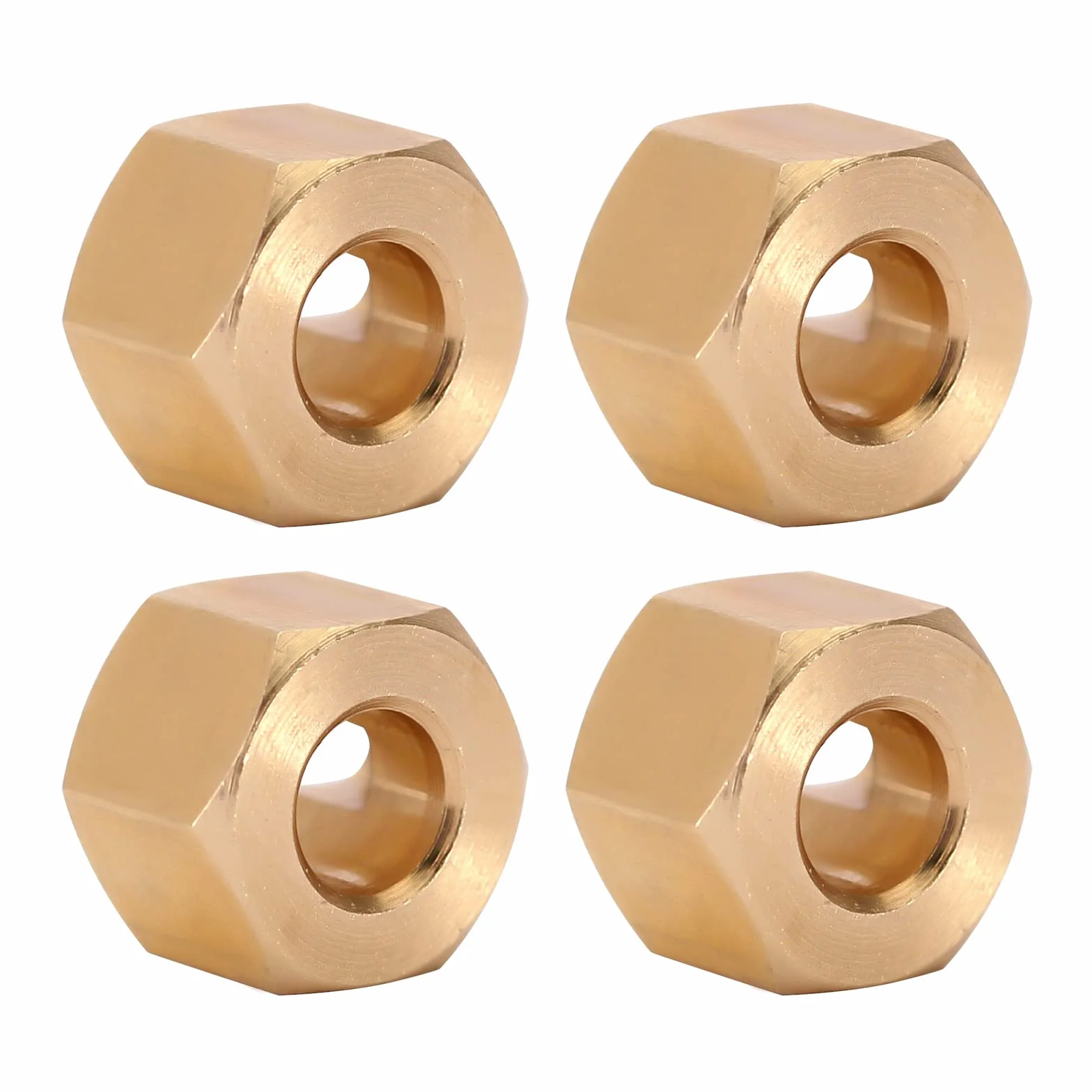 INJORA Mosiężna piasta sześciokątna koła 5 mm (+1 mm) adapter przedłużający do samochodu gąsienicowego 1/18 RC TRX4M części zamienne