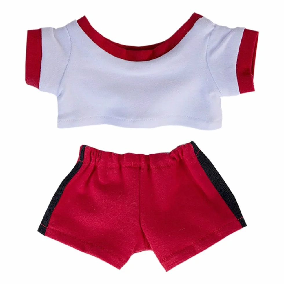 niannyyhouse 10 cm 15 cm 20 cm pluszowe ubrania dla lalek kontrastowy t-shirt spodnie odzież sportowa zestaw miękkie wypchane pluszowe zabawki akcesoria do przebierania (a1, 20 cm)