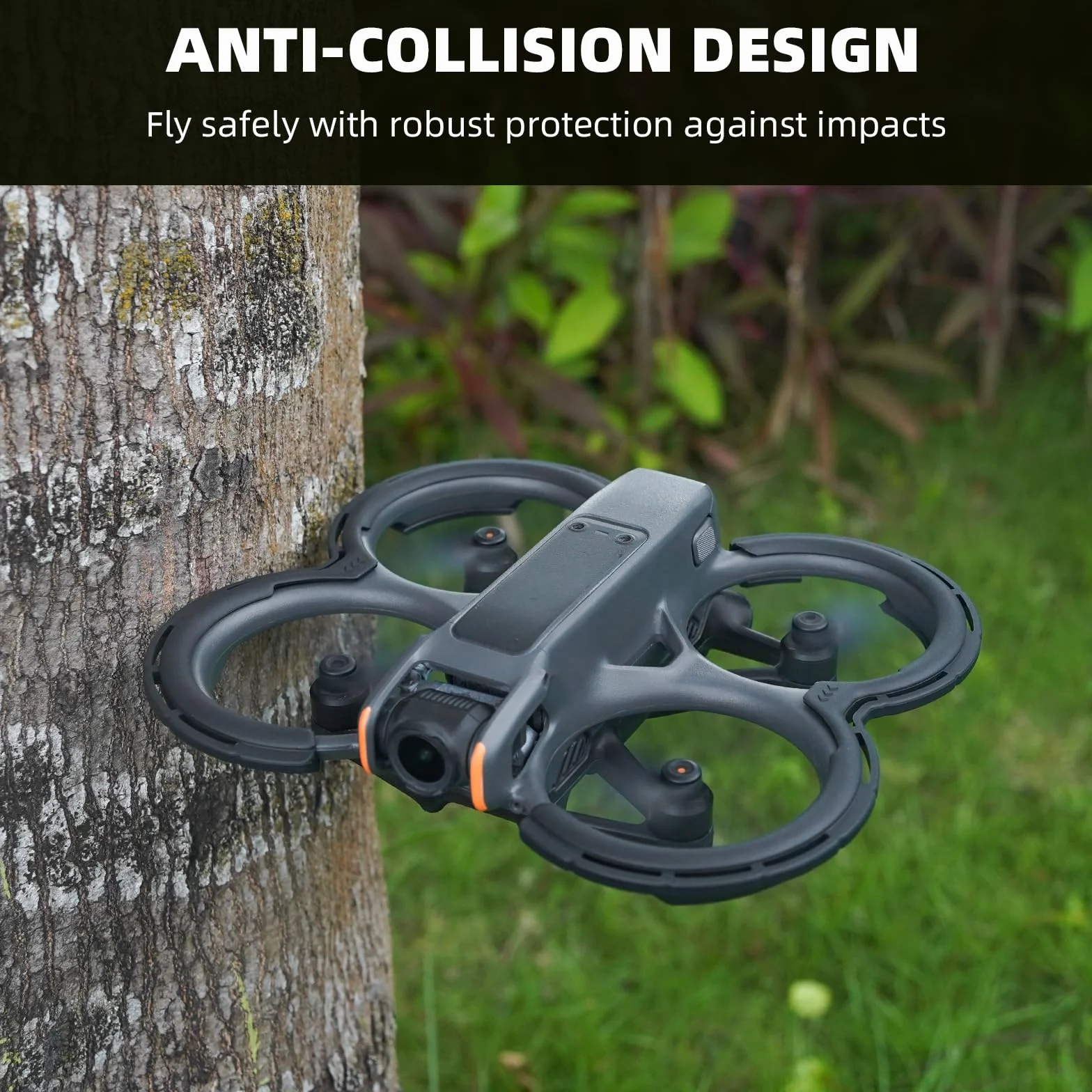 BRDRC Avata 2 akcesoria do osłony zderzaka, osłona śmigła, ochraniacz gimbala, ochronny pierścień antykolizyjny, osłona do DJI Avata 2 Fly więcej akcesoriów combo
