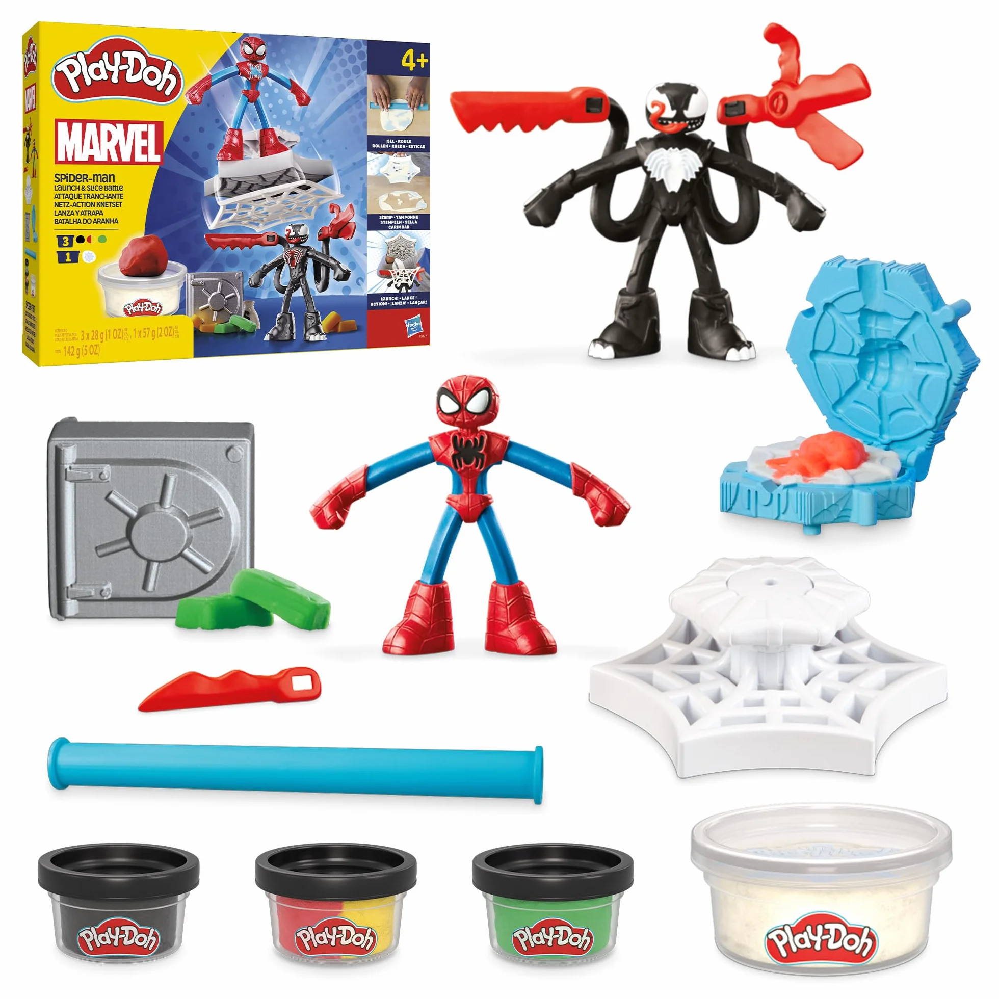 Zestaw do zabawy Play-Doh Marvel Spider-Man Walcz, strzelaj i przecinaj