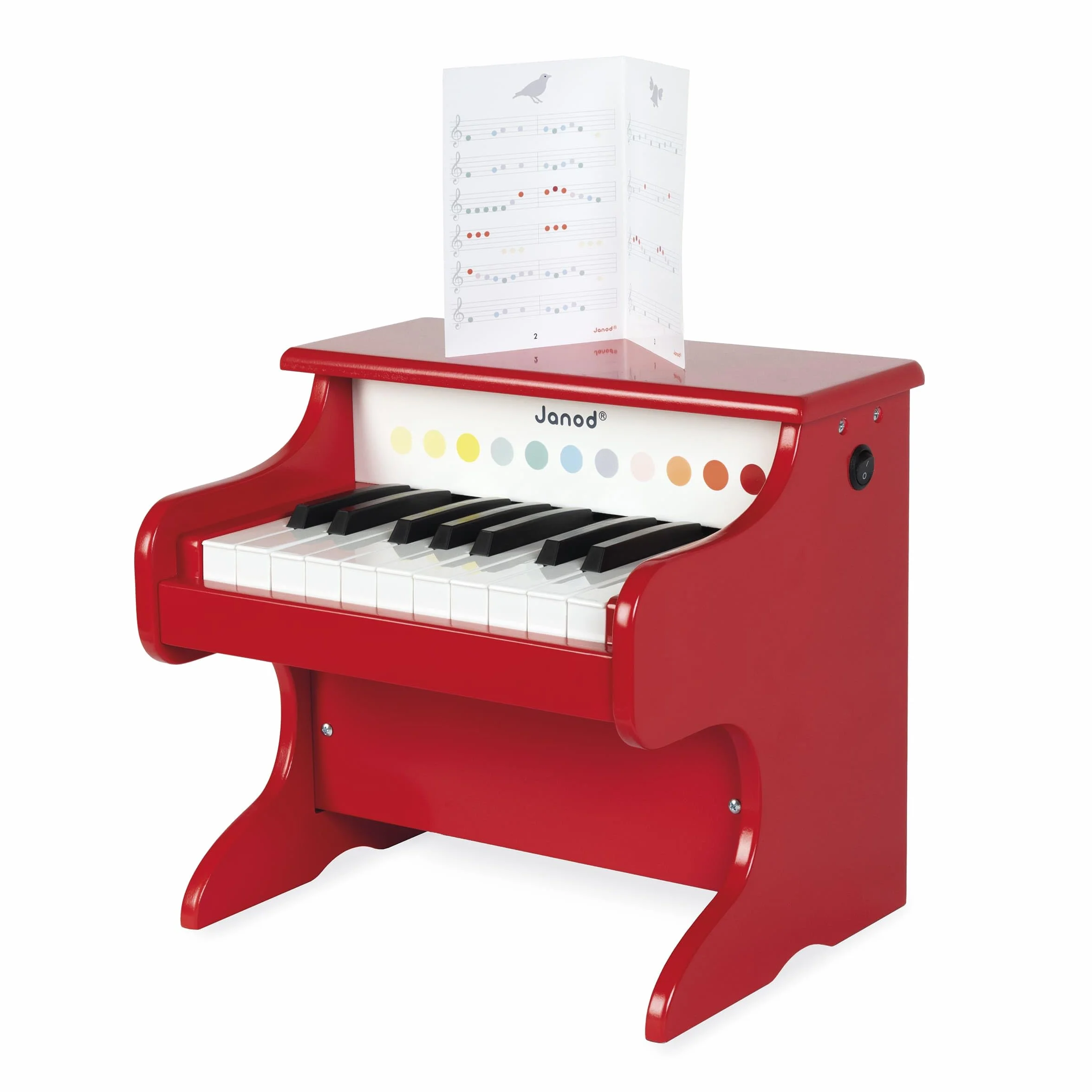Janod - My First Confetti Wooden Electronic Piano - Pretend Play and Musical Awakening Toy - from 3 Years Old, J07618