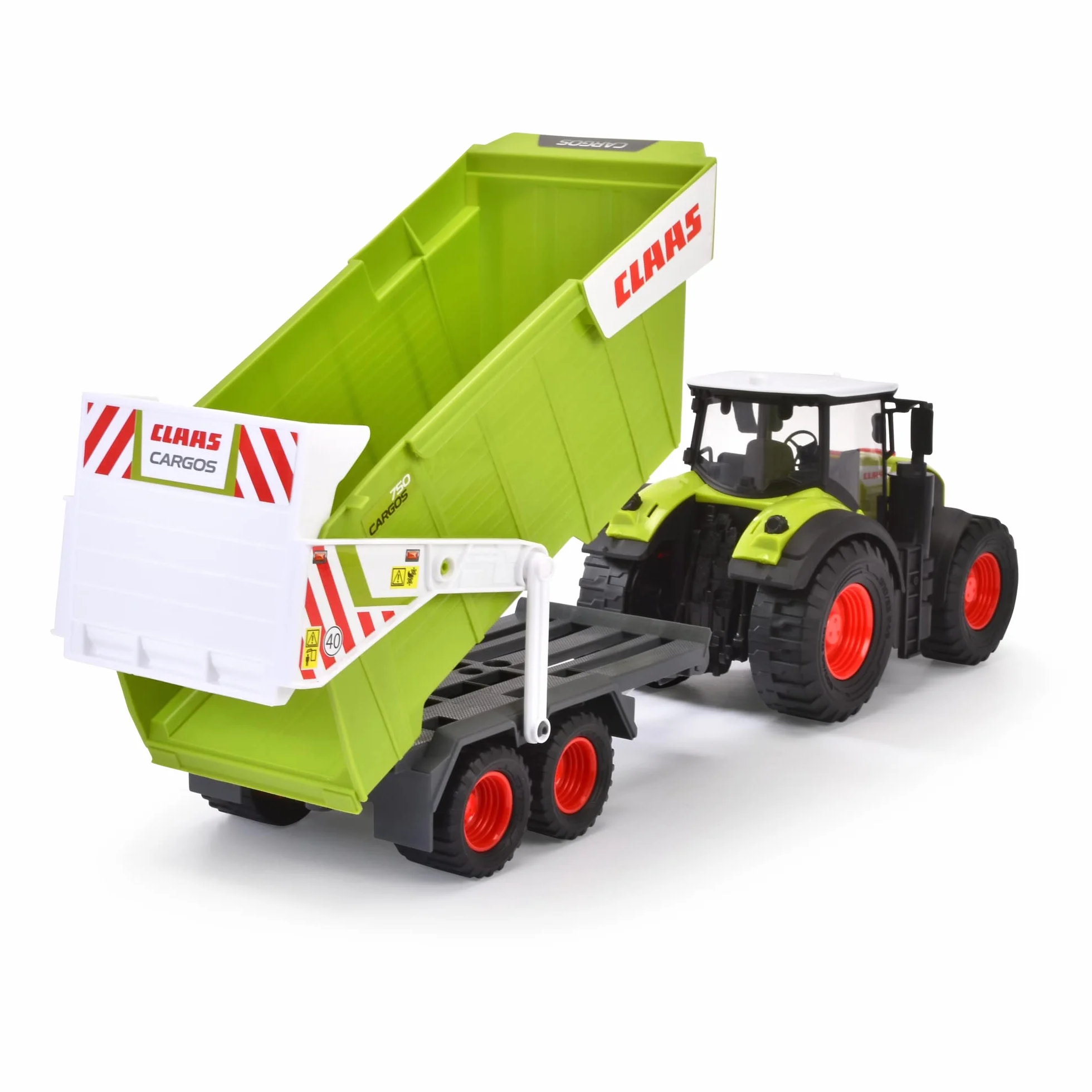 Dickie Toys CLAAS Licencjonowany Traktor z przyczepą 64 cm, światło i dźwięk, pojazd rolniczy dla dzieci od 3 lat