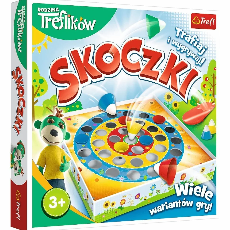 Trefl Skoczki Rodzinna Gra Zręcznościowa z Bohaterami Bajki Rodzina Treflików dla Dzieci Powyżej 3 Lat