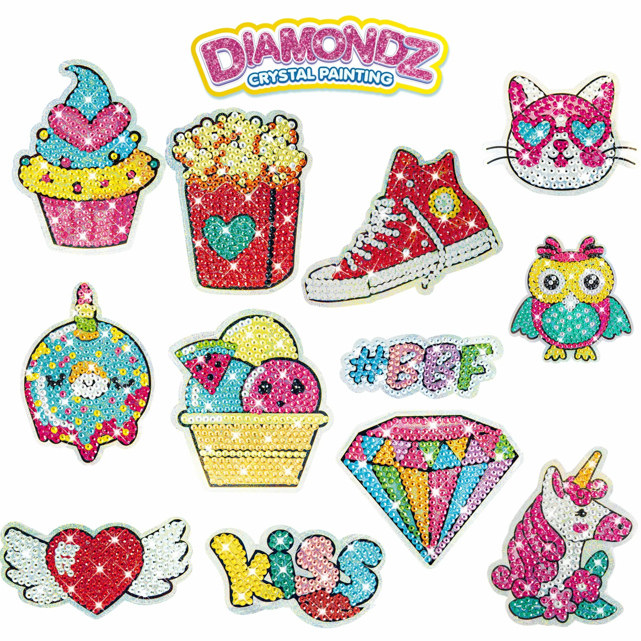 CRAZE Diamondz Mega zestaw naklejek do malowania diamentowego 12 szablonów