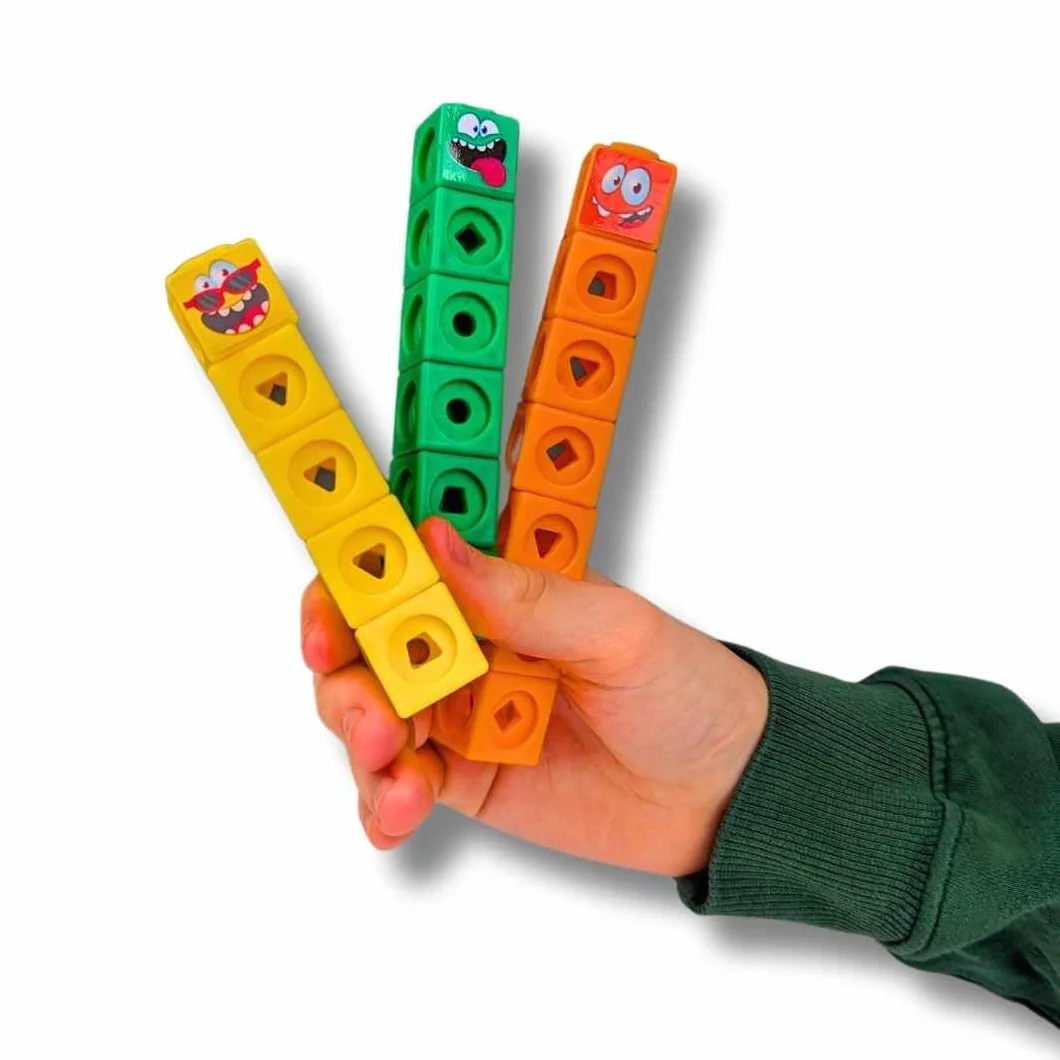 Newmero Blocks | wczesne lata nauki matematyki | wiek 3+ | kostki matematyczne – liczenie klocków dla dzieci | Zabawki edukacyjne STEM - kostki łączące