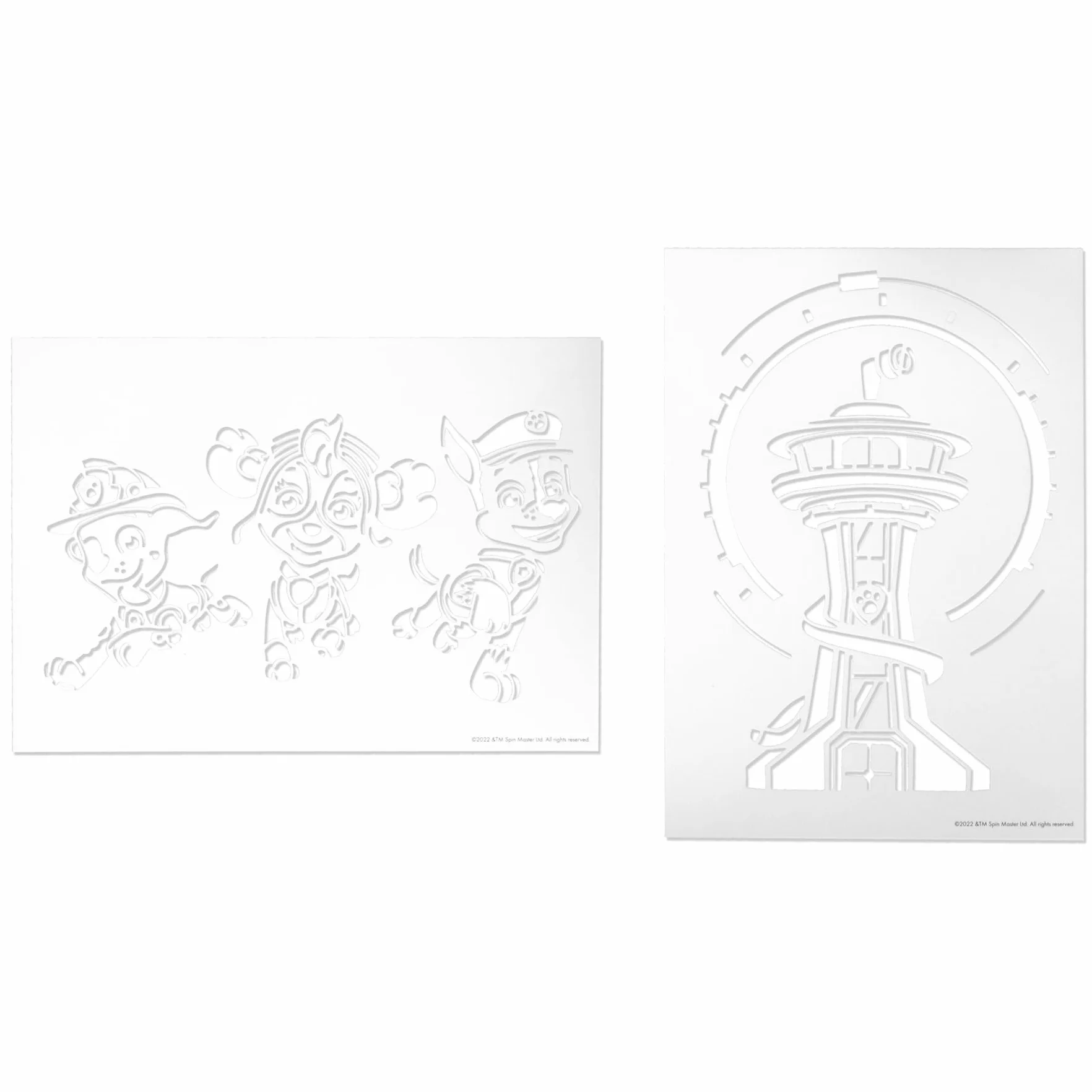 PAW PATROL Zestaw Deluxe do malowania sprayem dla dzieci z kredkami i szablonami