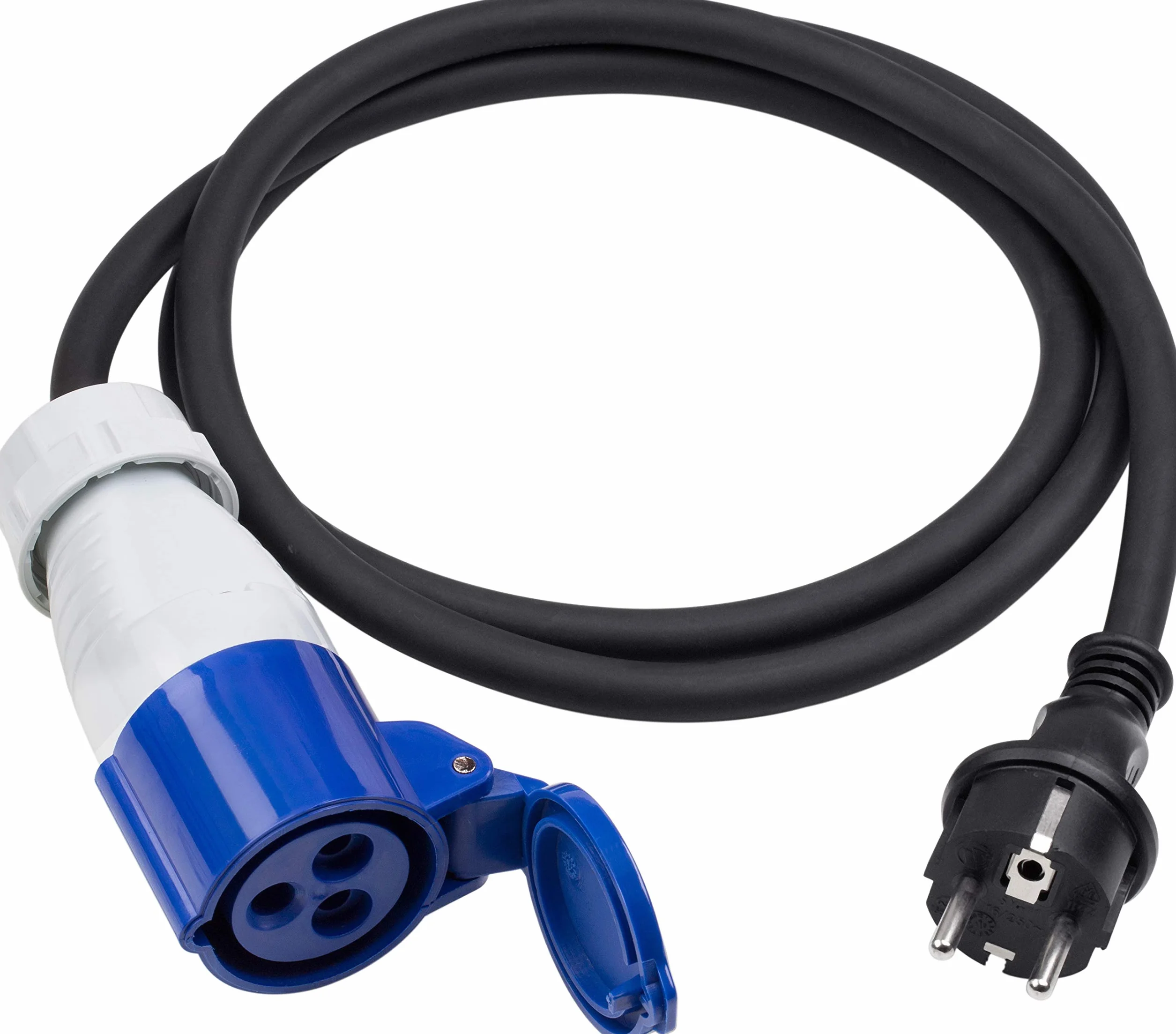 Meister 7425280 7425280 adapter kablowy (1,5 m, CEE i stykowe złącze ochronne, wytrzymały przewód gumowy H07RN-F3G, 2,5 mm², 16 A, 230 V, IP44, do użytku na zewnątrz)