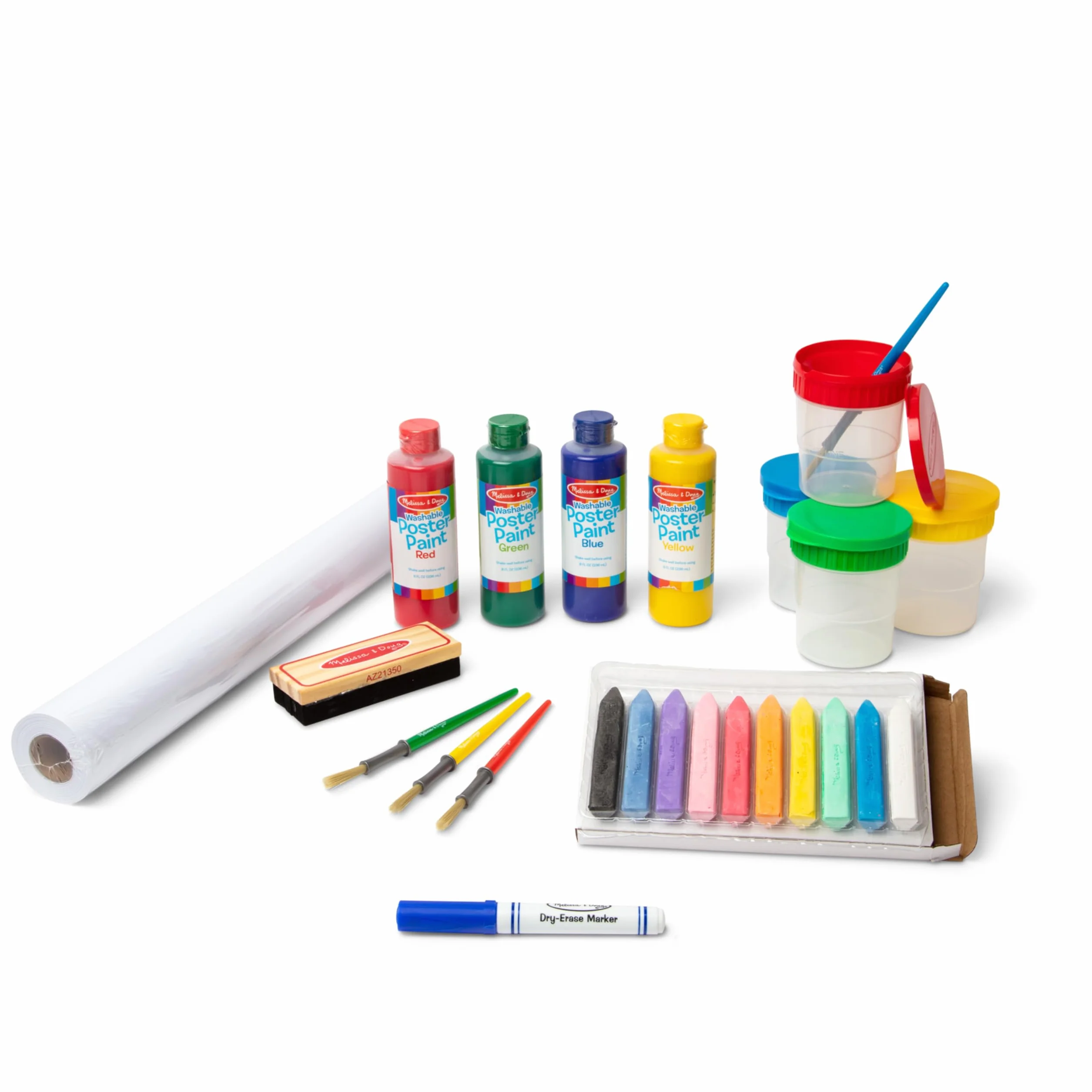 Melissa & Doug Zestaw akcesoriów sztalugowych | Sztuka i rzemiosło | Materiały plastyczne | 3+ | Prezent dla chłopca lub dziewczynki, wielokolorowy