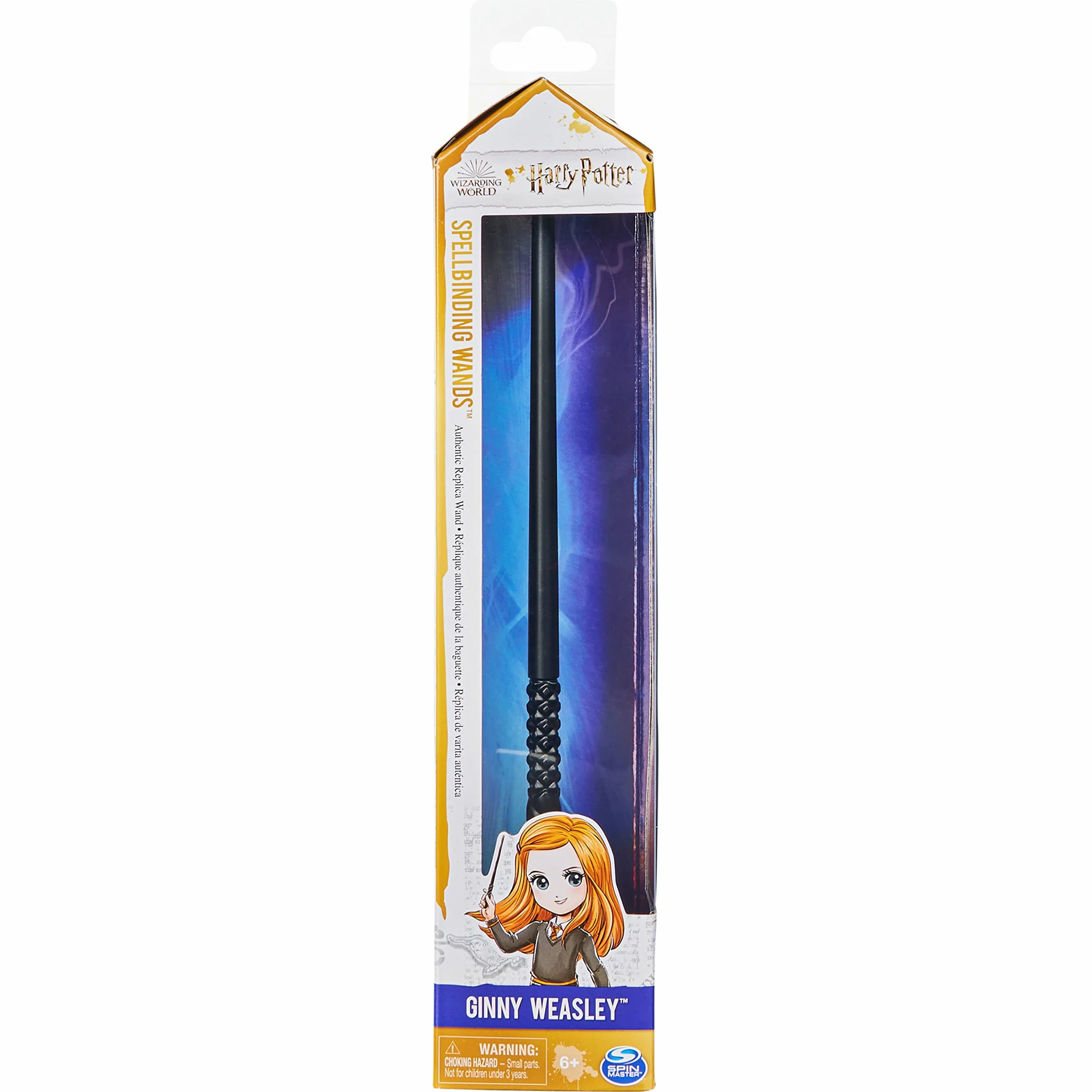 Official Wizarding World, Authentic 12-Inch Spellbinding Ginny Weasley Wand with Collectible Spell Card, Kids’ Harry Potter Fancy Dress Role Play Toys for Ages 6 and up