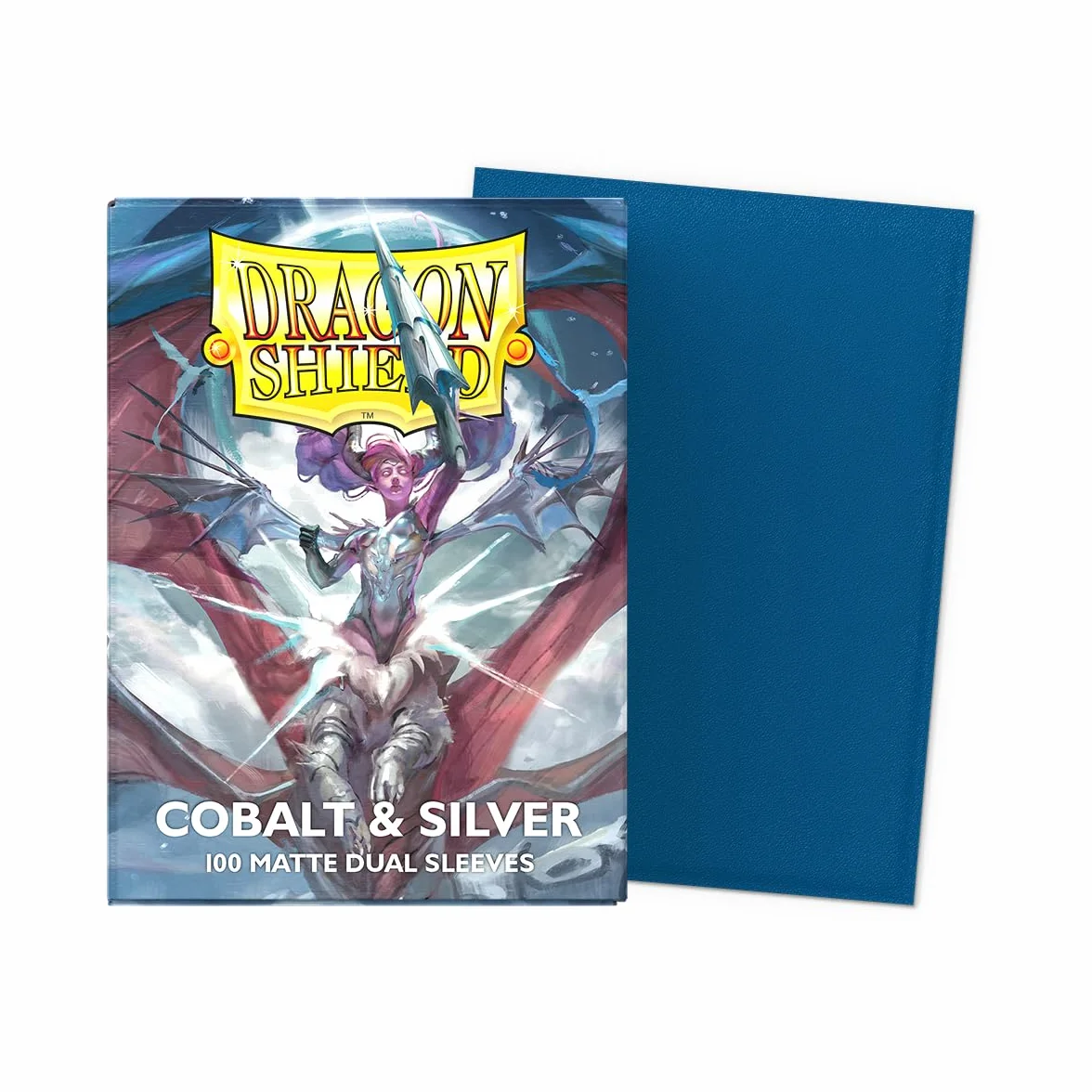 Arcane Tinmen ApS ART15064 Dragon Shield: Matte – Blue/Silver Special Edition