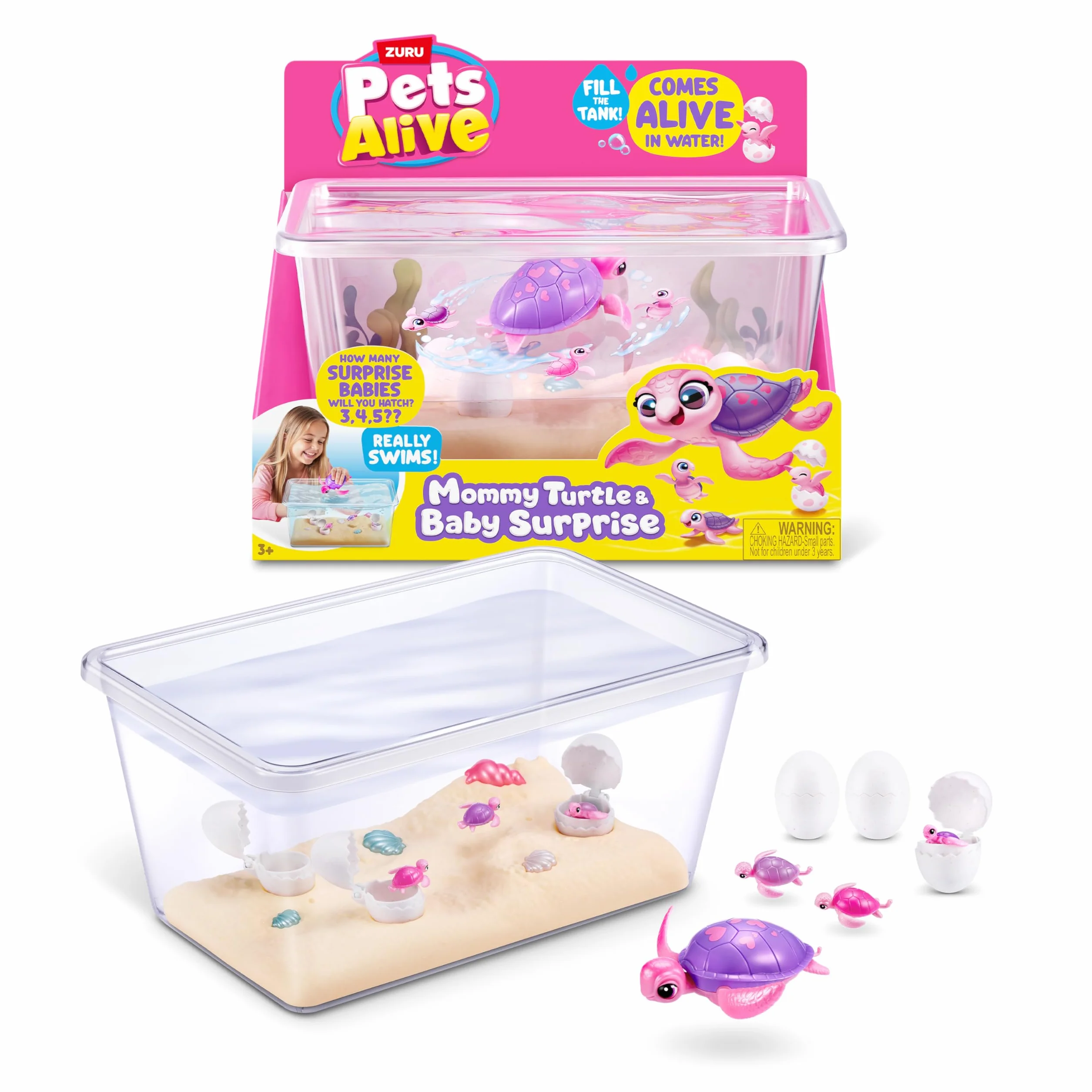 ZURU Pets Alive Mama Turtle Surprise robot zabawka żółw