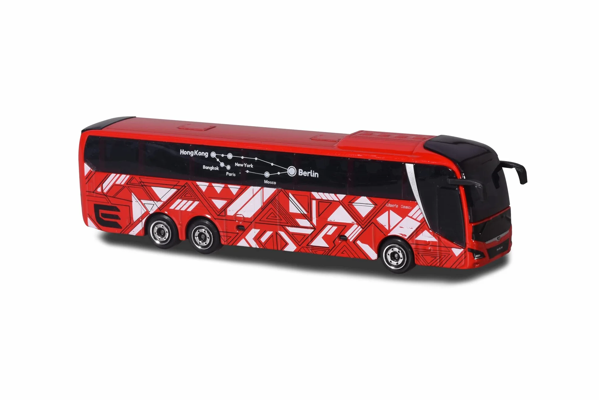 Majorette 212053159SDN - Man stadsbus - stadsbus van metaal met vrijloop, 13 cm, vanaf 3 jaar, verkrijgbaar in 6 verschillende modellen en kleuren, willekeurige keuze