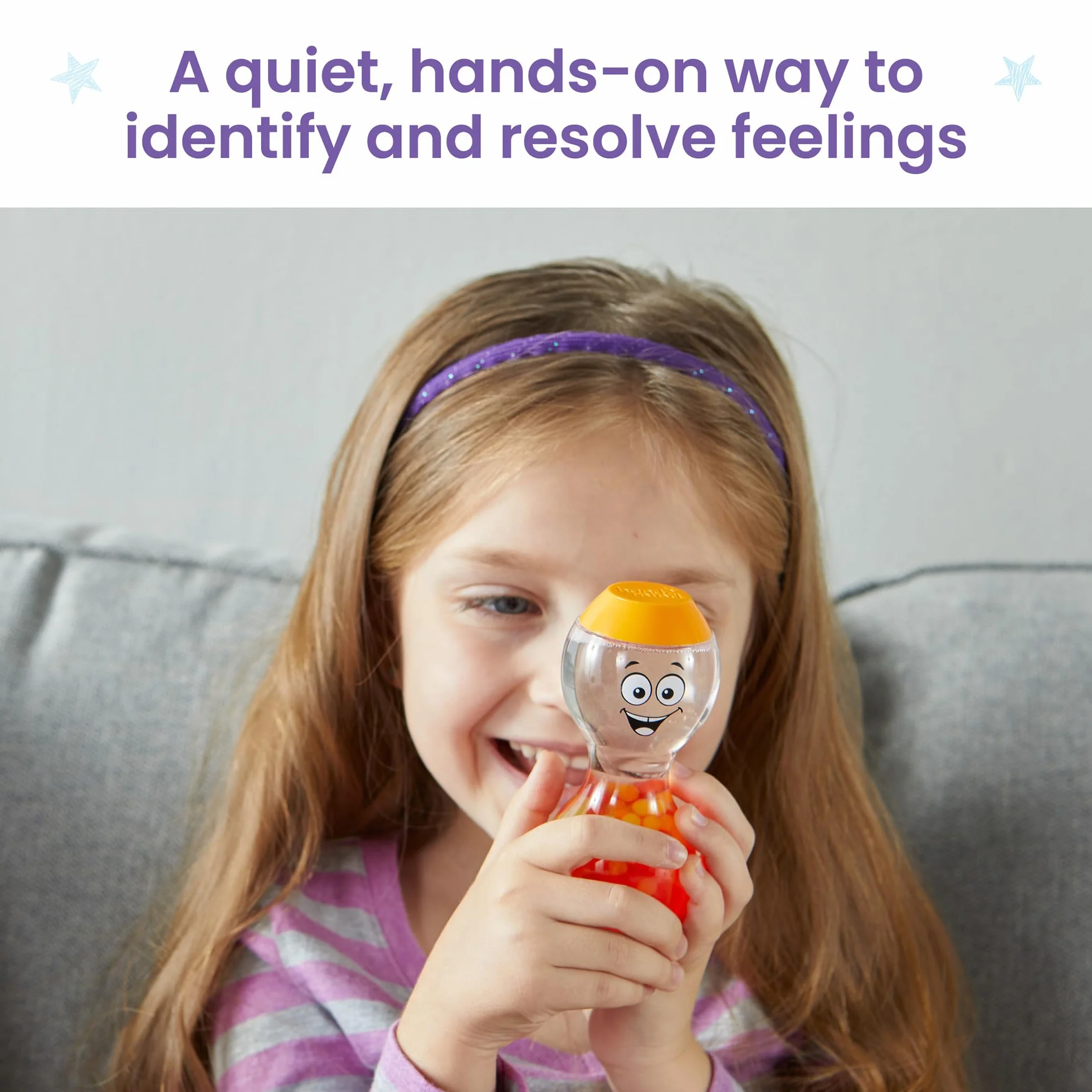 Learning Resources – Tuby sensoryczne „Express Your Feelings”, Podekscytowanie, Niecierpliwość, Samotność, Zdenerwowanie, Dzieci 3+, Zabawki do rozpoznawania emocji, Zabawki do ściskania