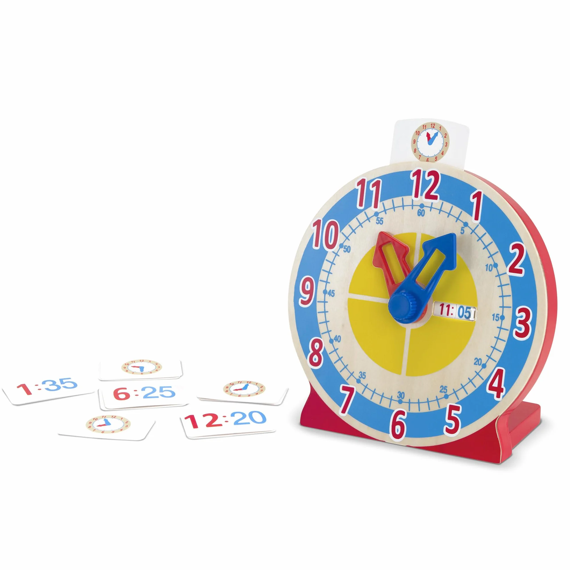 Melissa & Doug – zegar do ustawiania i podawania godziny | zabawka rozwojowa | motoryka | 3+ | prezent dla chłopca lub dziewczynki