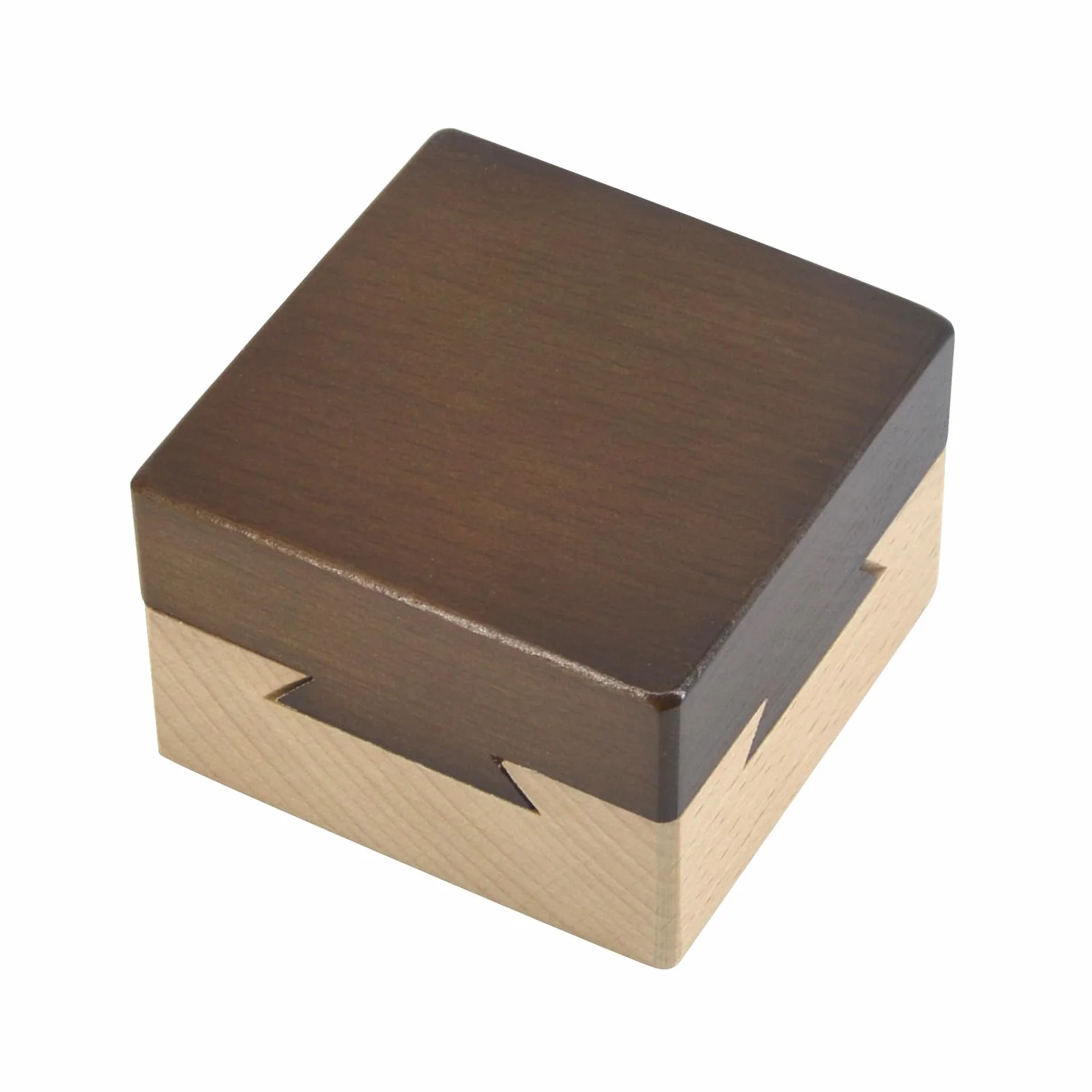 Impossible pudełko na jaskółczy ogon, drewniane puzzle 3D, magiczne szuflady, pudełko na biżuterię z sekretną przegródką, dla dorosłych (kolor brązowy)